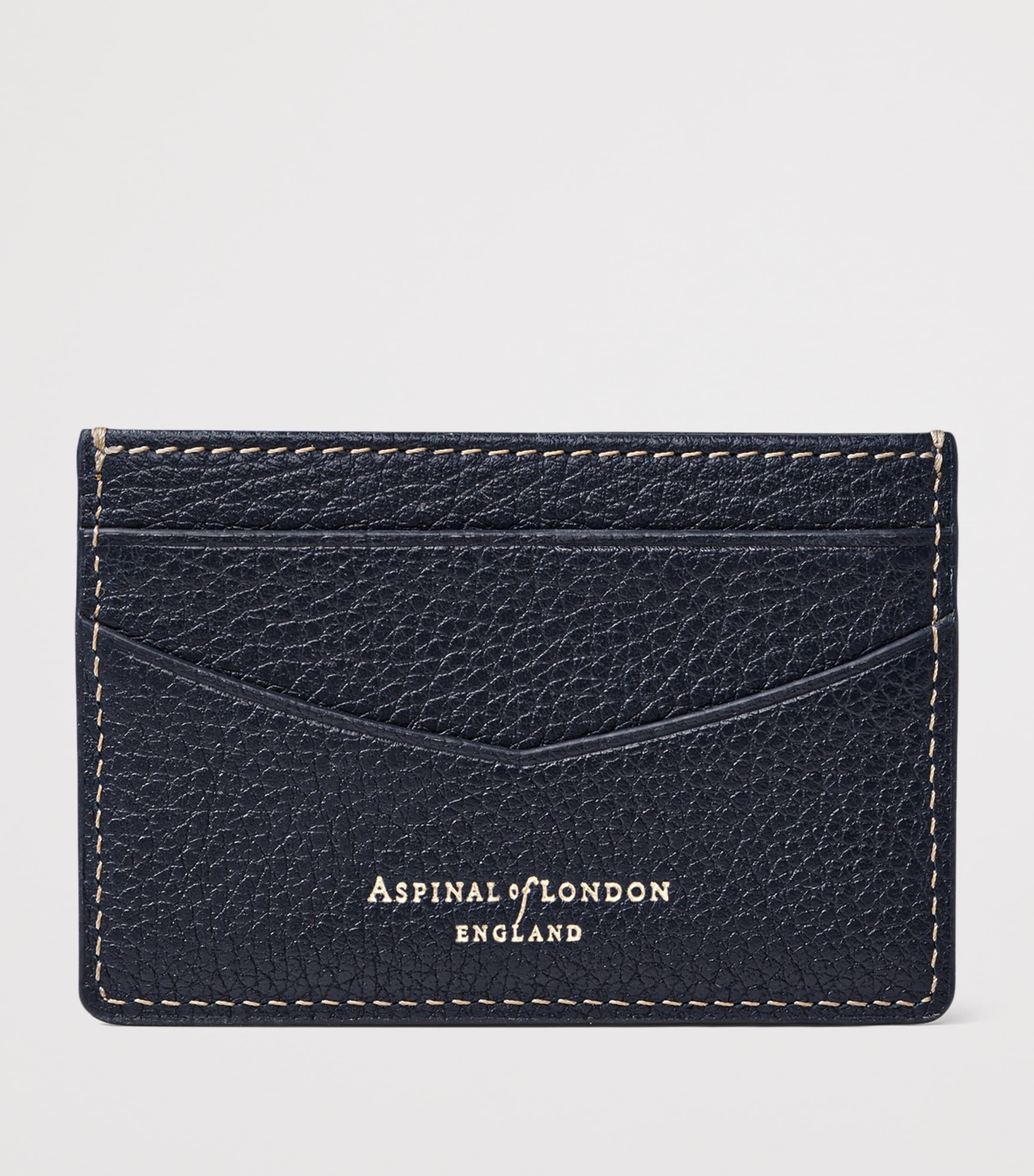 Aspinal Of London Leather Hudson Slim Card Holder Navy Image 2