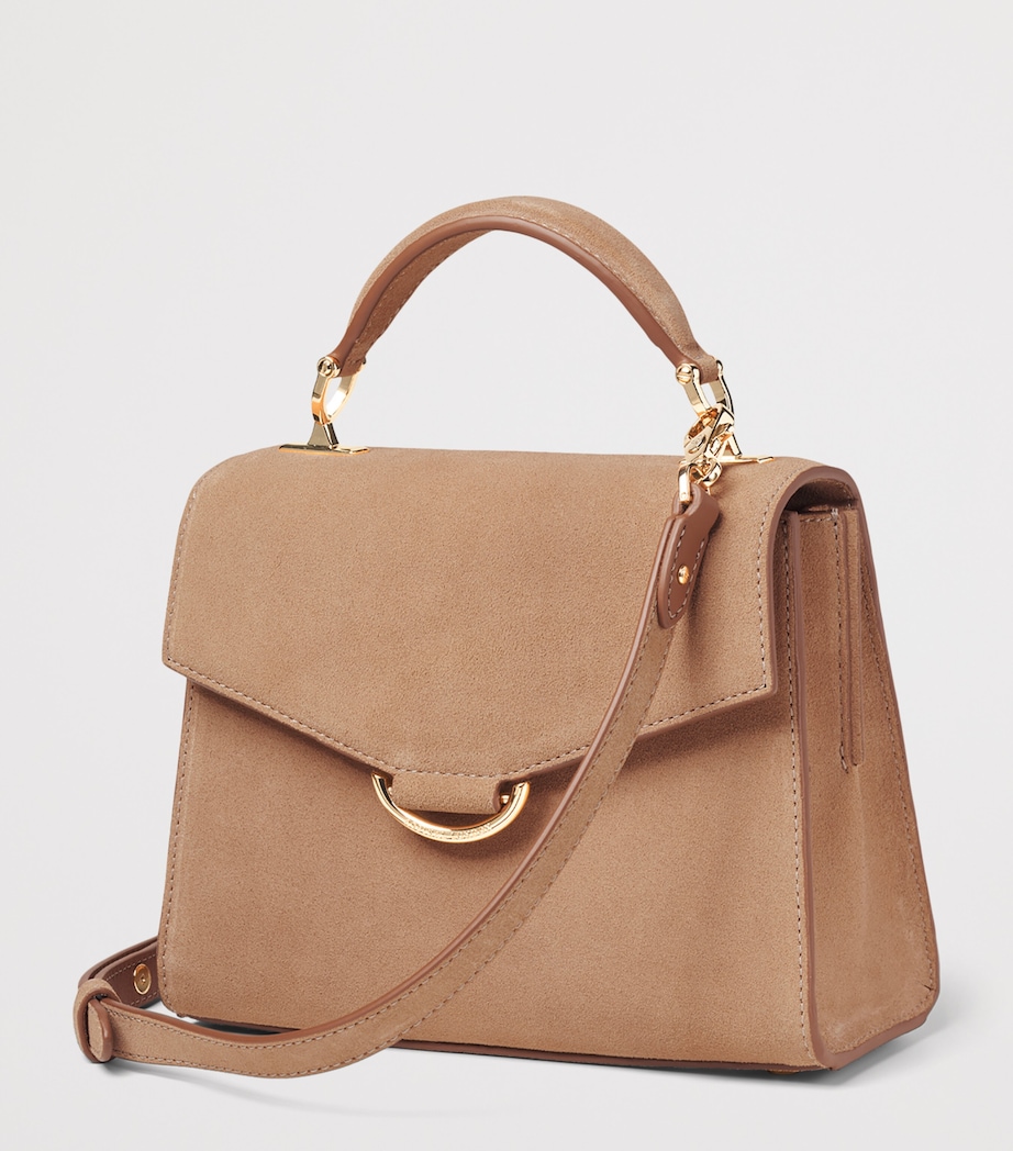Aspinal Of London Midi Suede Mayfair 3 Top-Handle Bag Sand Image 3