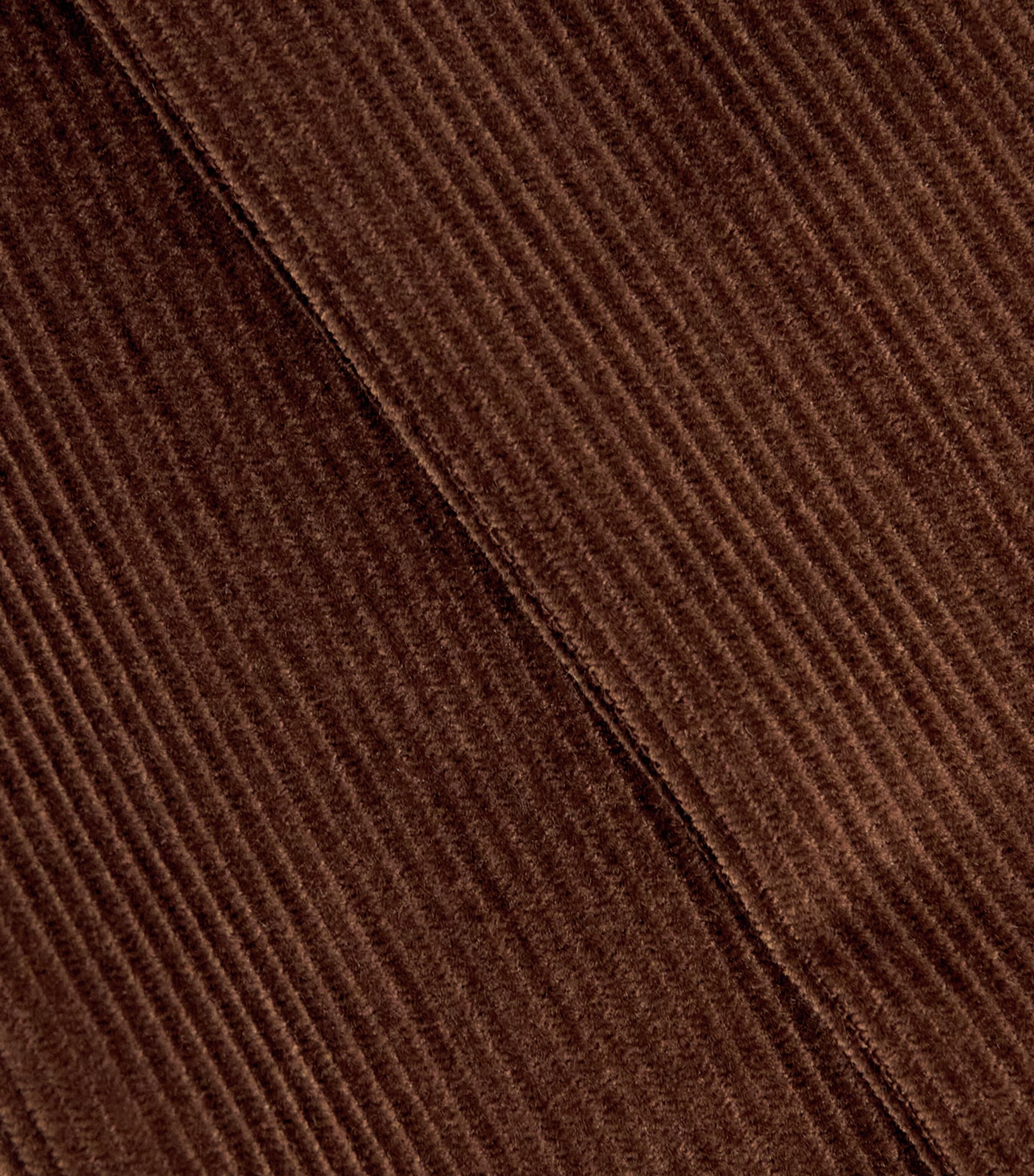 AMI Paris Mens Cotton Corduroy Straight Trousers Marron Chocolat Image 6