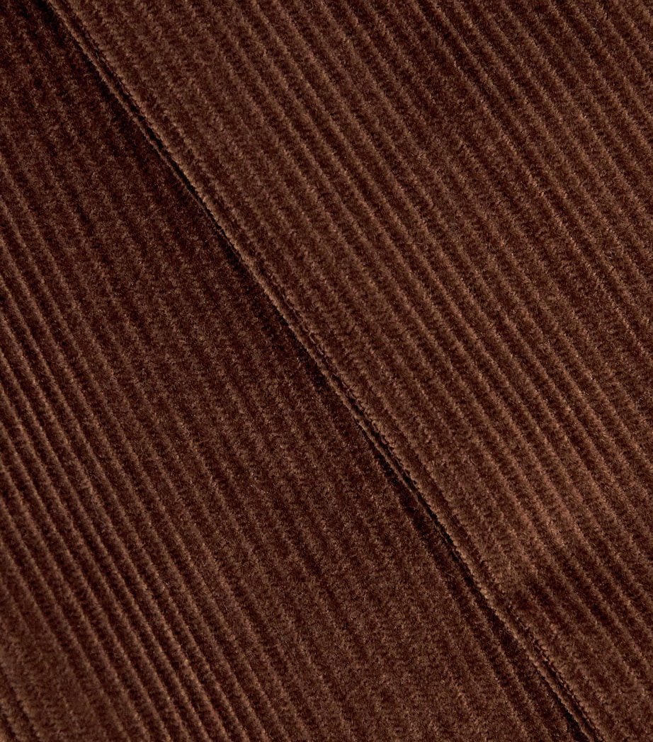 AMI Paris Mens Cotton Corduroy Straight Trousers Marron Chocolat Image 6
