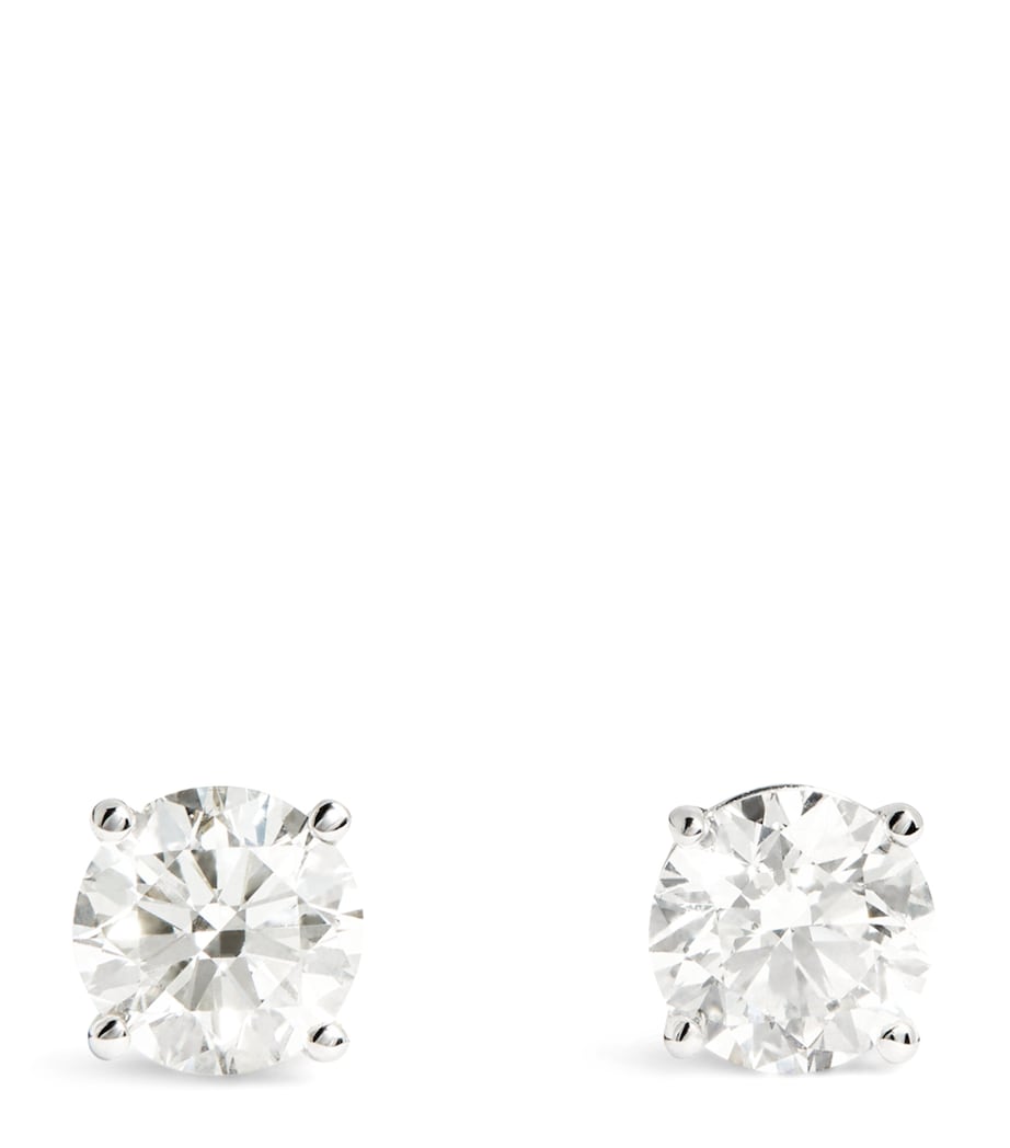 White Gold and Diamond Stud Earrings (1.50ct) WHITE GOLD Image 1