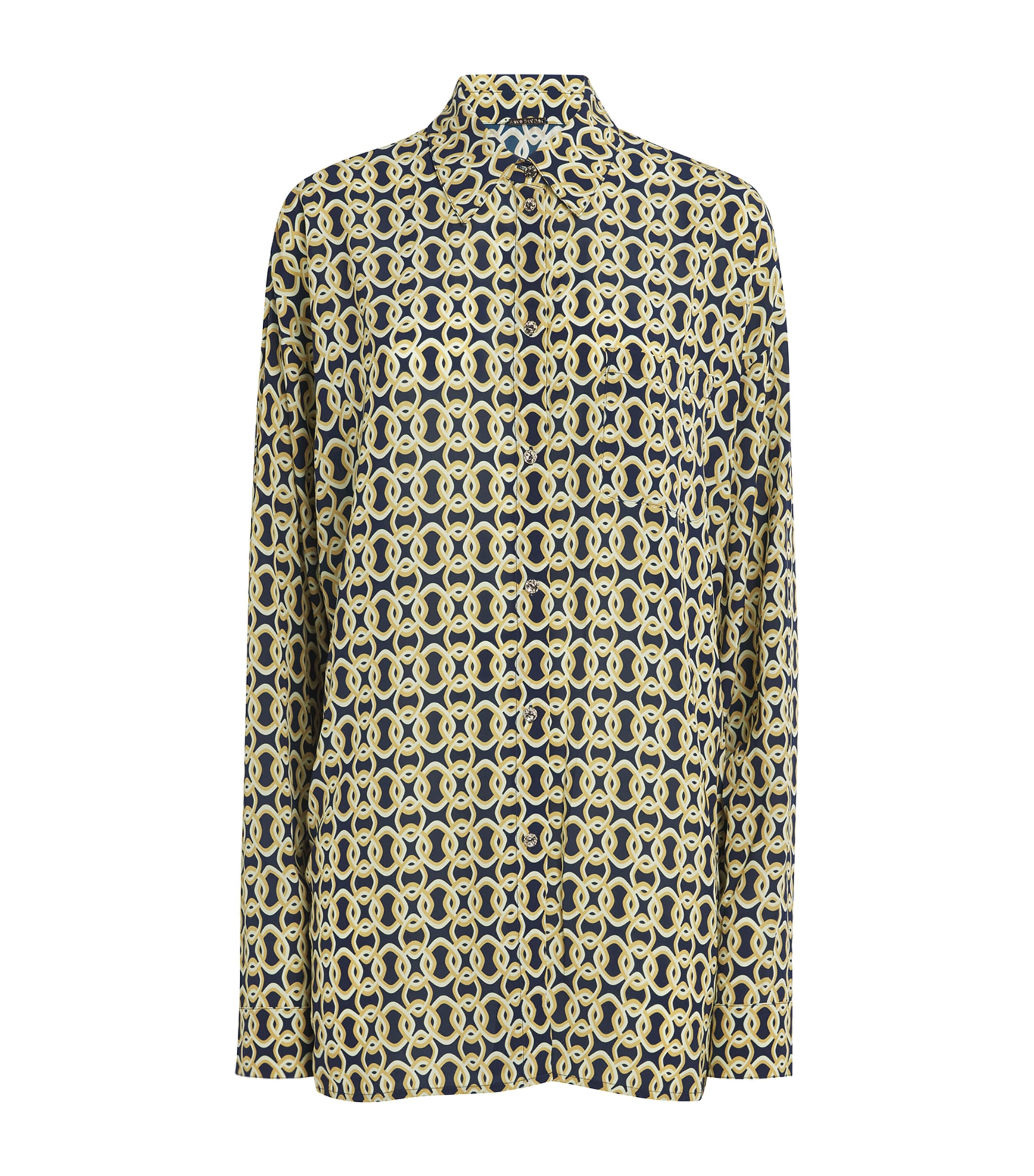 Away That Day Geometric St. Barts Shirt In Multi