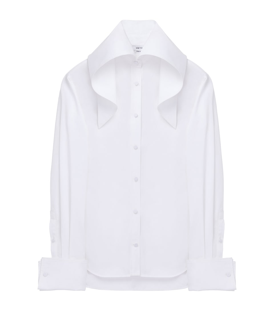 Draped Collar Shirt
