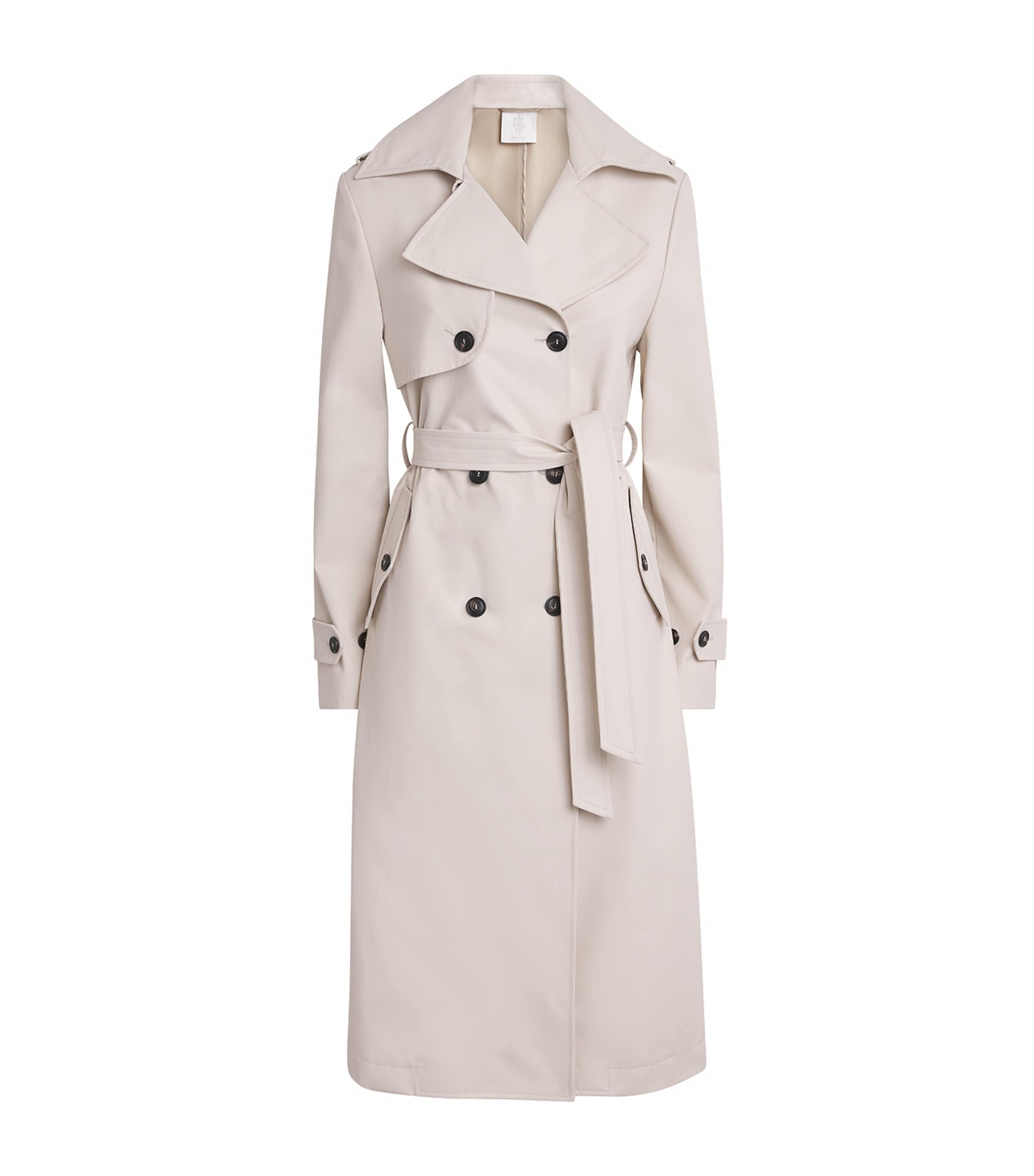 Eleventy Womens Water-Resistant Trench Coat Sabbia Image 1