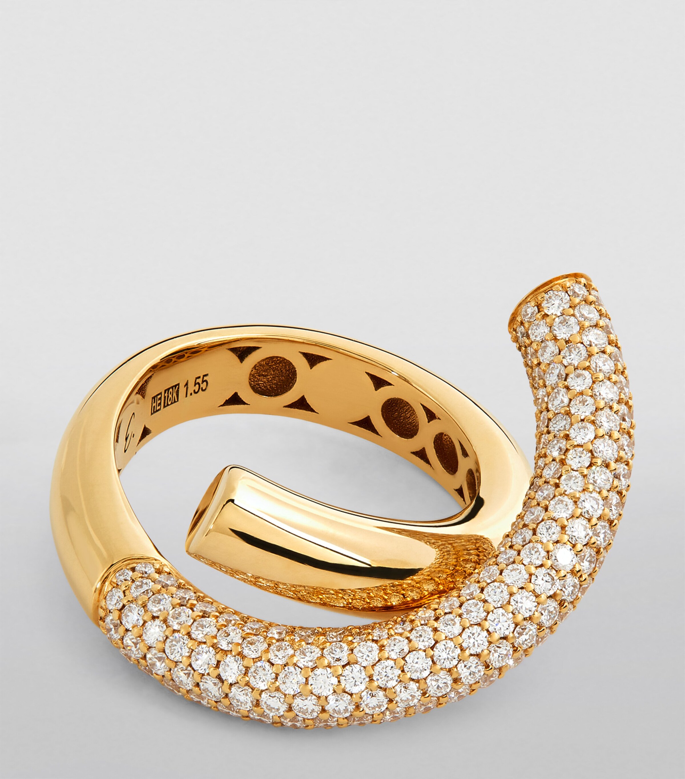 Engelbert Yellow Gold and Diamond Loop Ring Yellow Gold Image 3