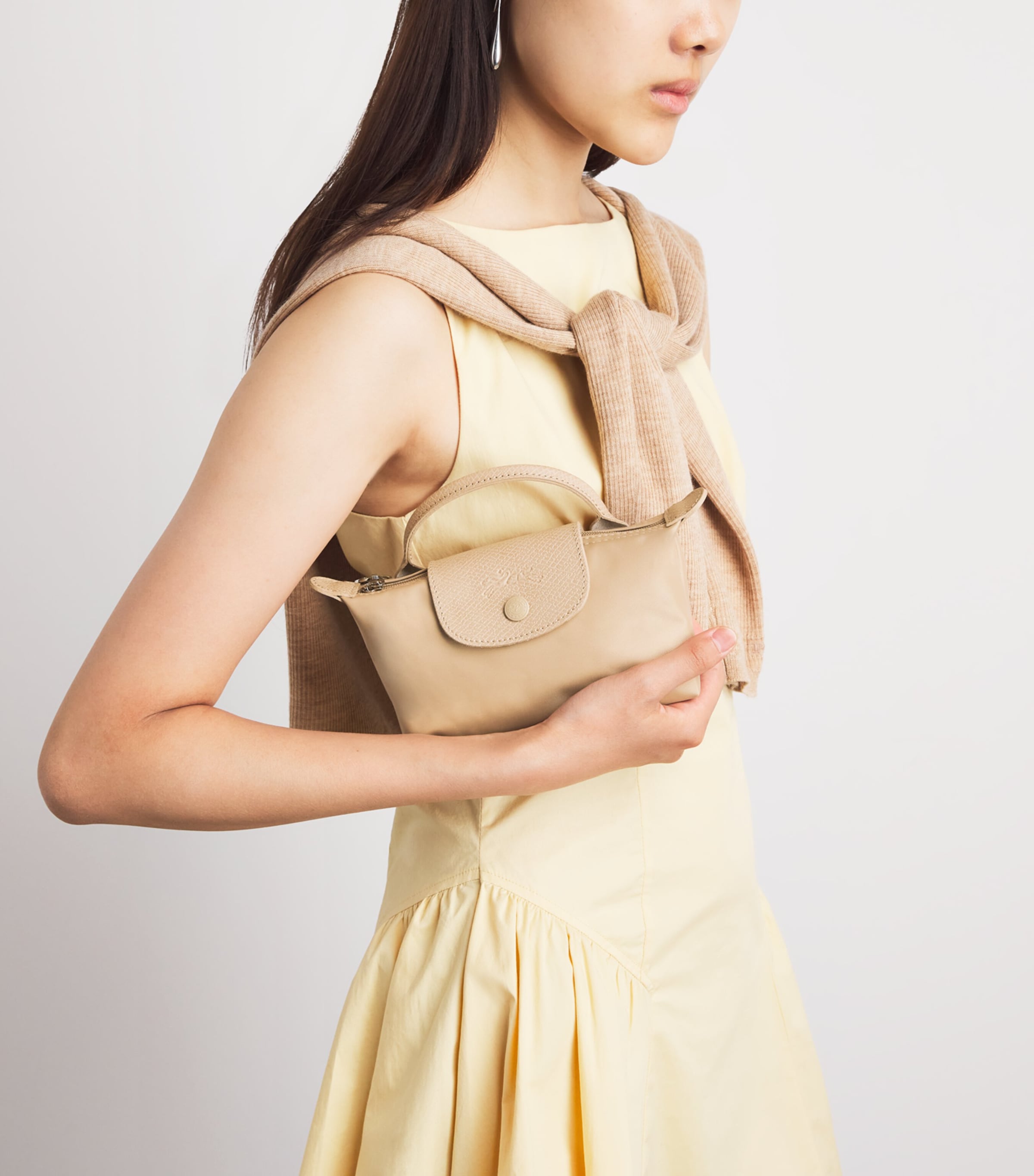 Longchamp Le Pliage Original Pouch Beige Image 2