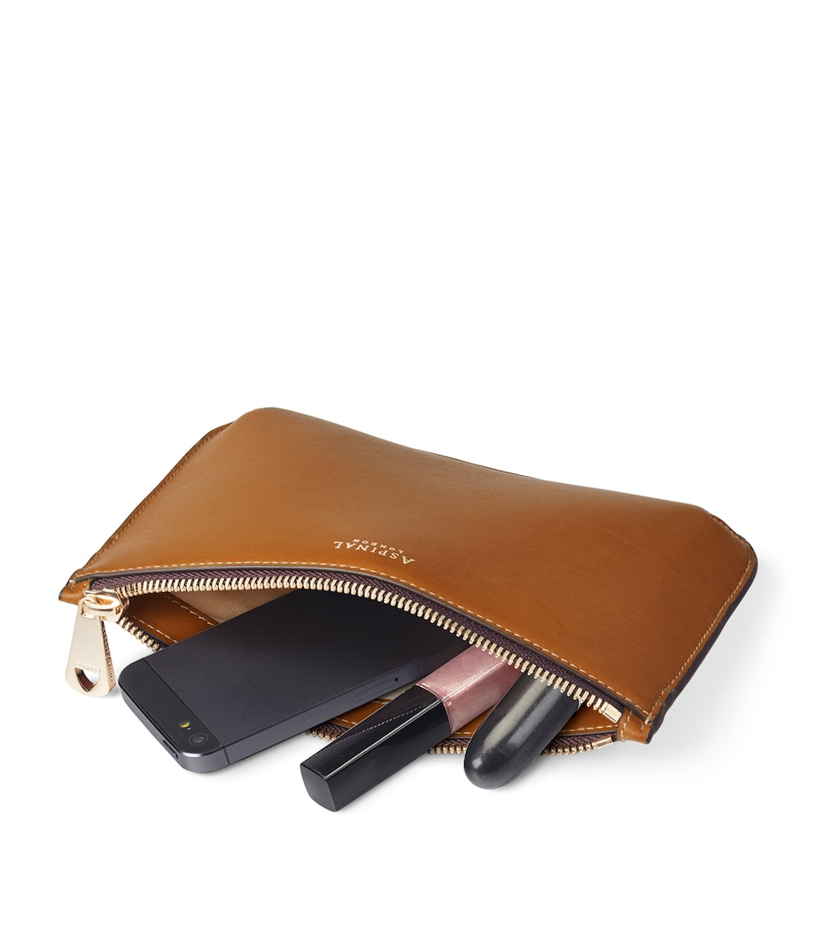 Medium Leather Ella Pouch TAN Image 2