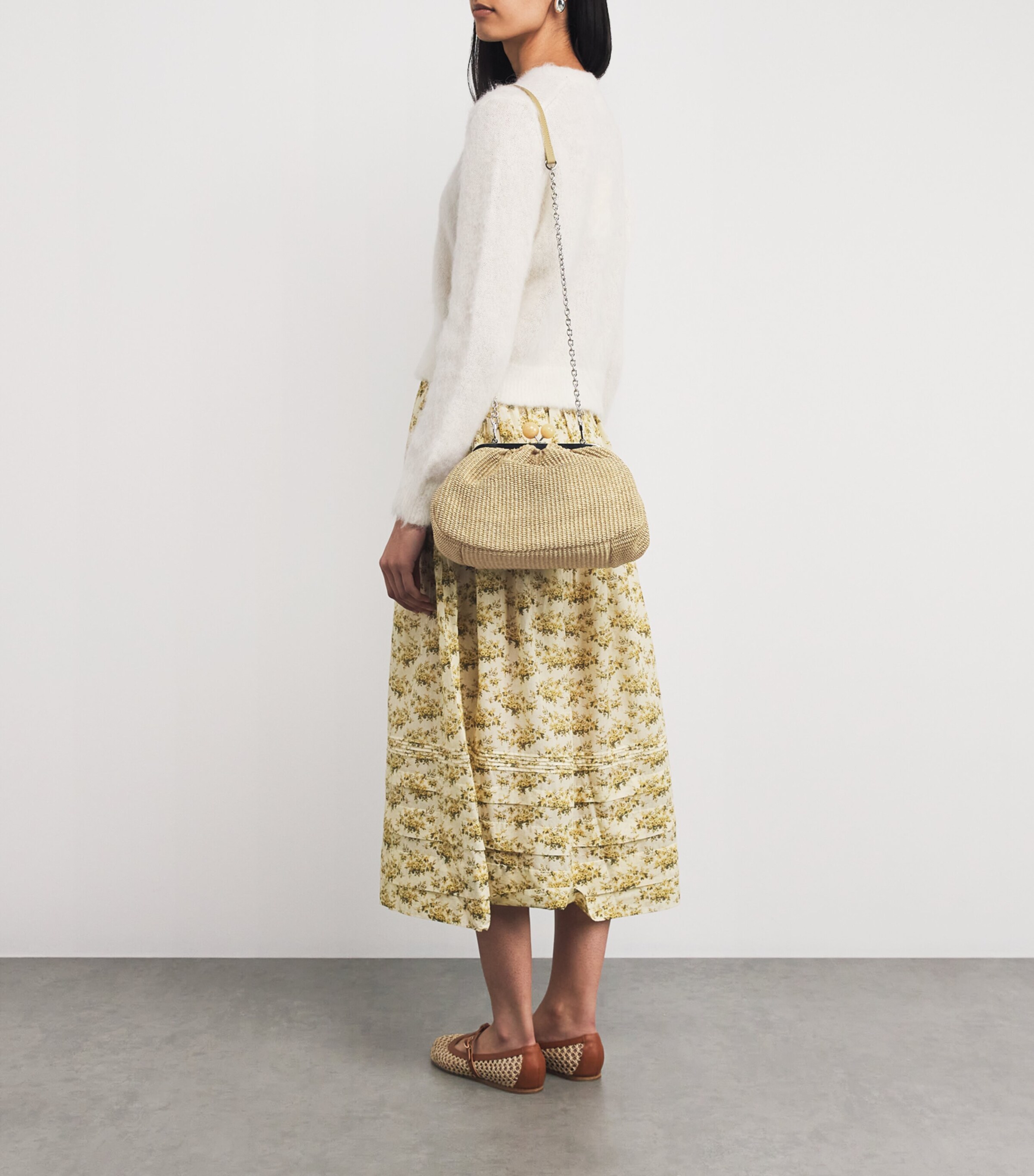 Large Raffia-Effect Pasticcino Bag BEIGE GOLDEN Image 2