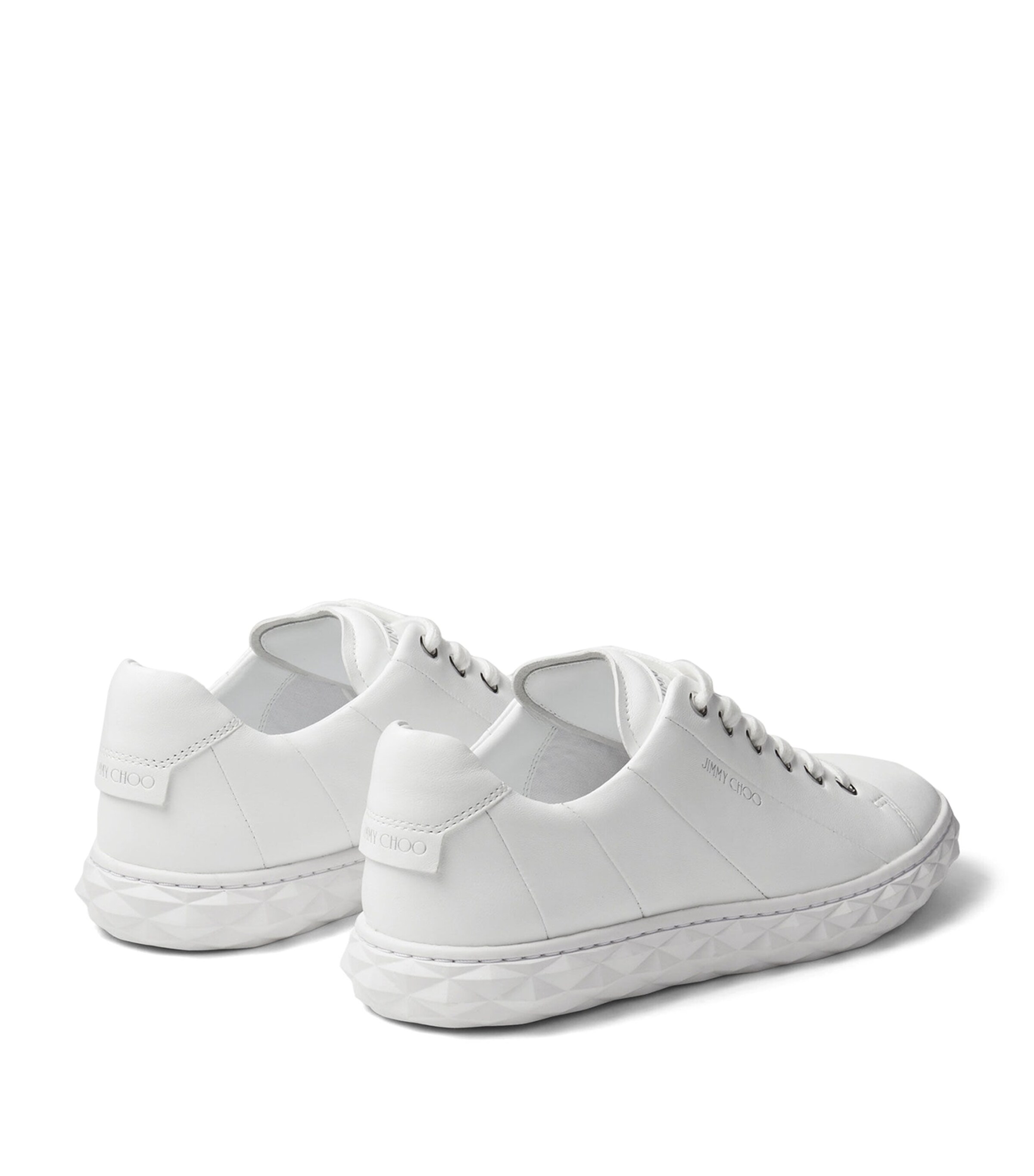 Jimmy Choo Diamond Light Leather Sneakers V White/white Image 2
