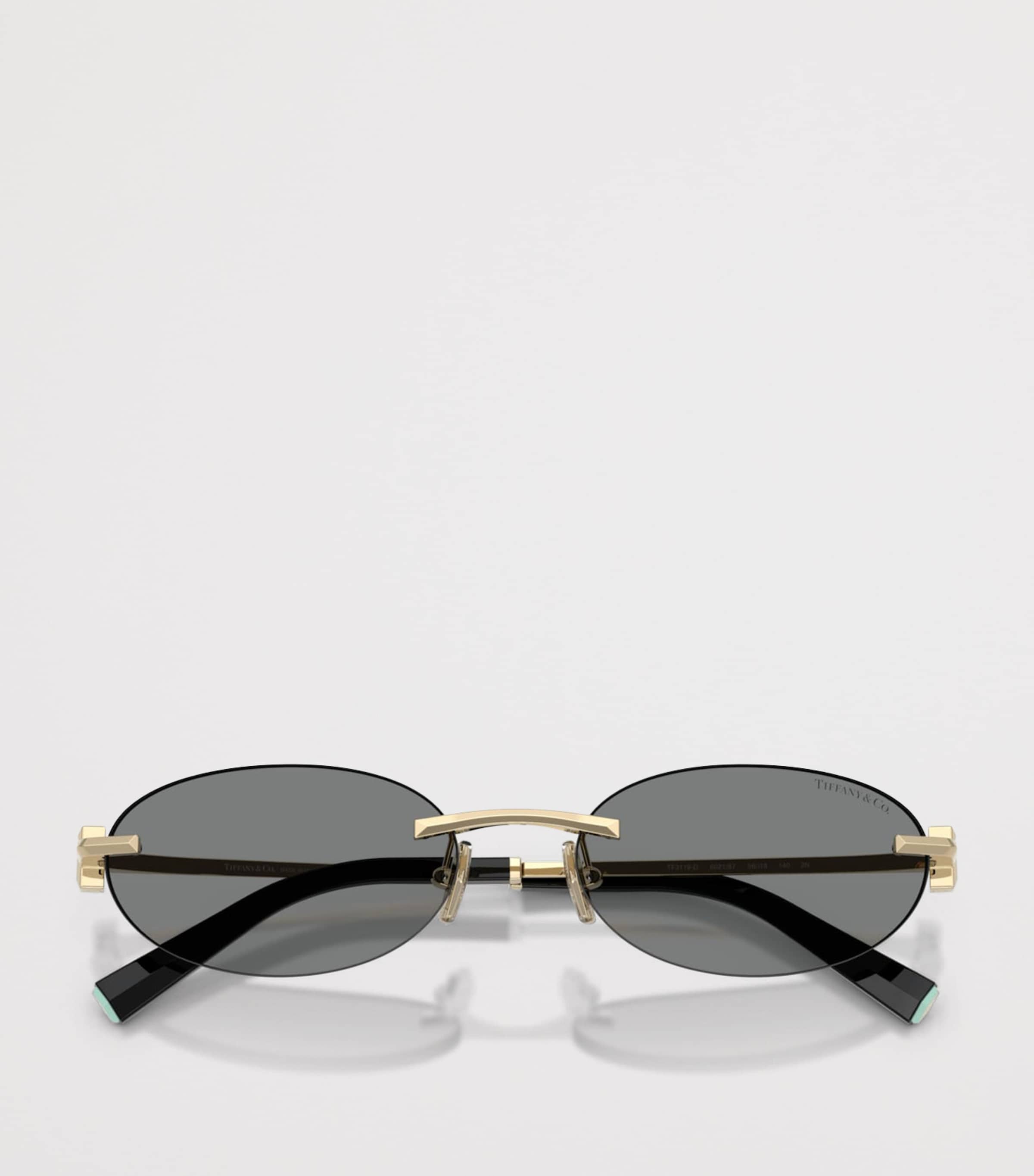 Tiffany & Co. Metal TF3119D Oval Sunglasses Gold Image 5