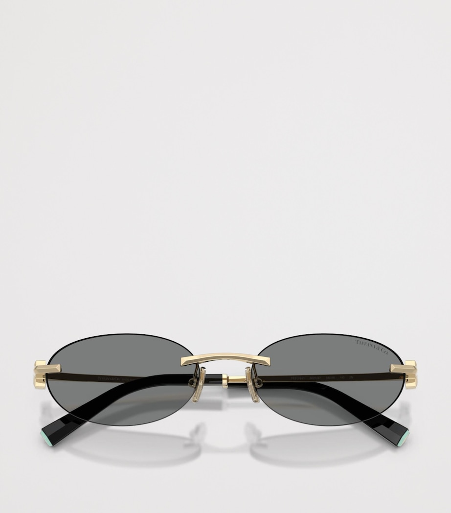 Tiffany & Co. Metal TF3119D Oval Sunglasses Gold Image 5