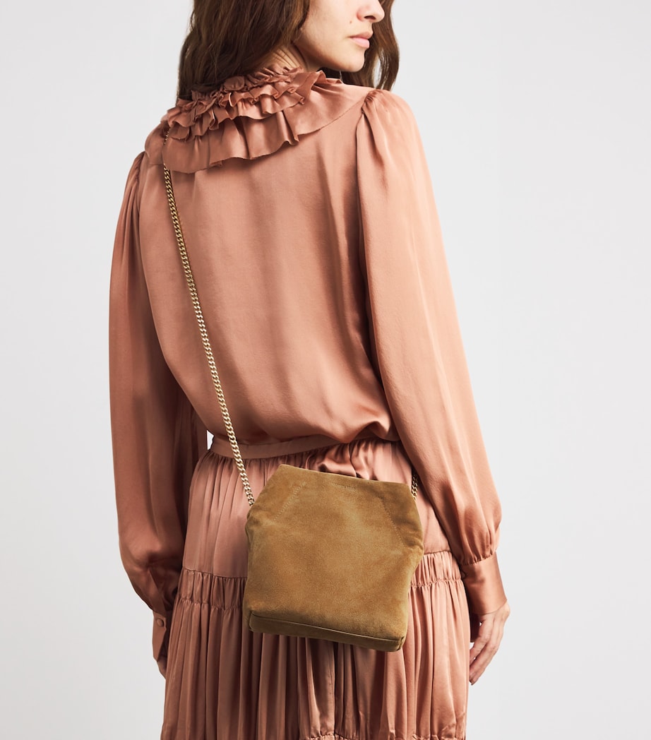 Small Suede Slouch Top-Handle Bag ACORN Image 2