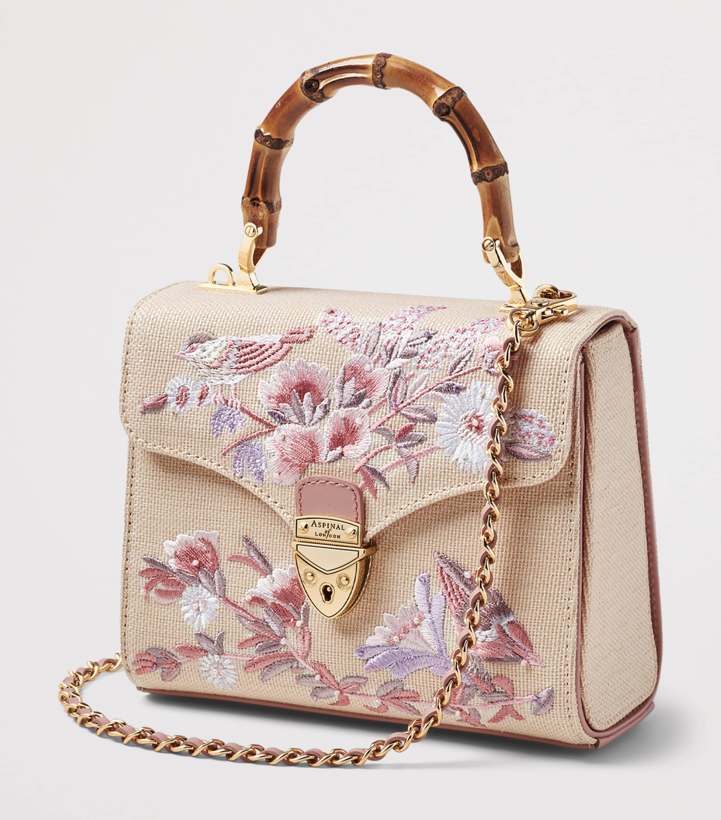 Aspinal Of London Midi Canvas Mayfair Top-Handle Bag Rose Image 2