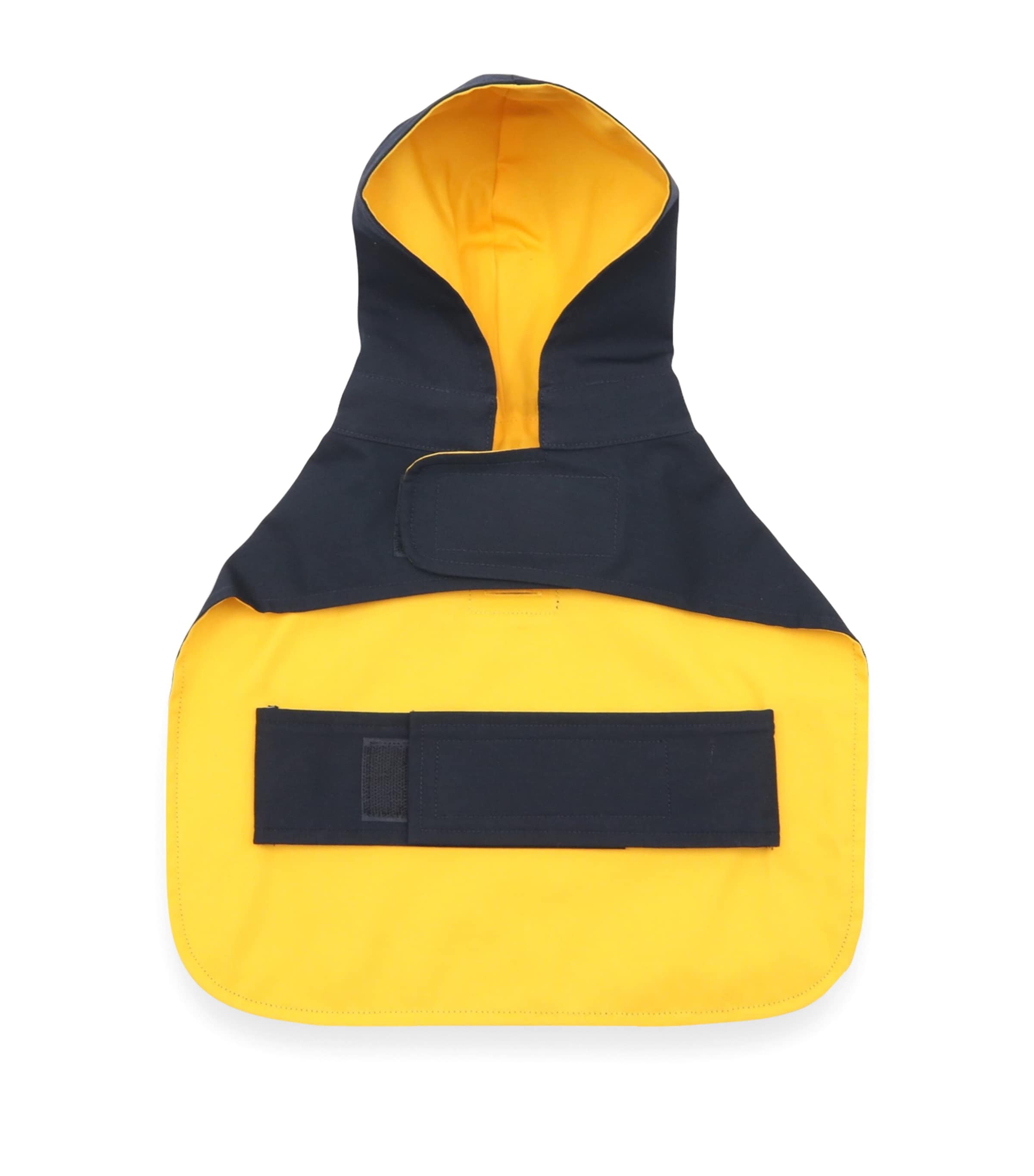 Canvas Hooded Polo Dog Raincoat (S) NAVY/GOLD BUGLE Image 2