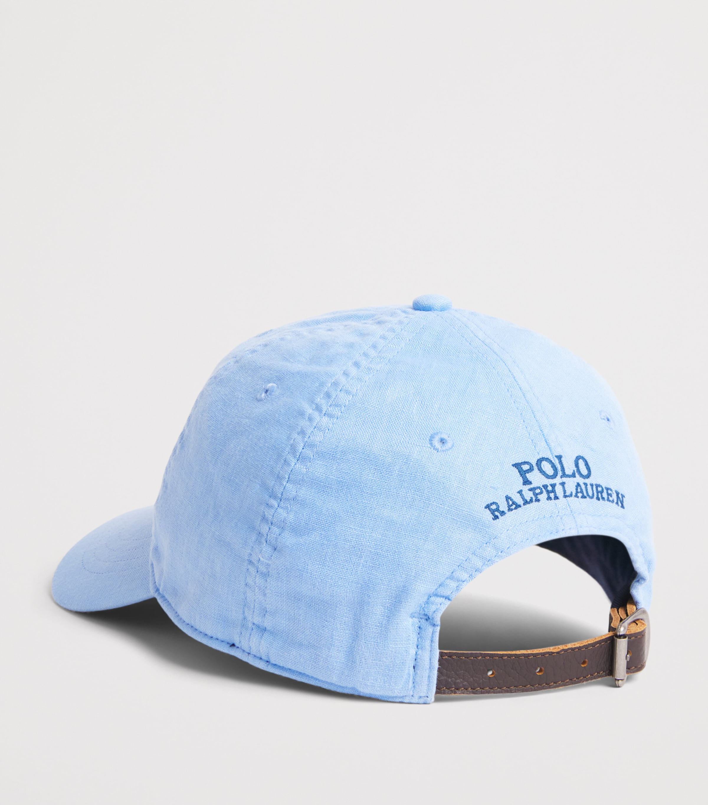 Polo Ralph Lauren Linen Harbour Polo Bear Cap Austin Blue Image 3