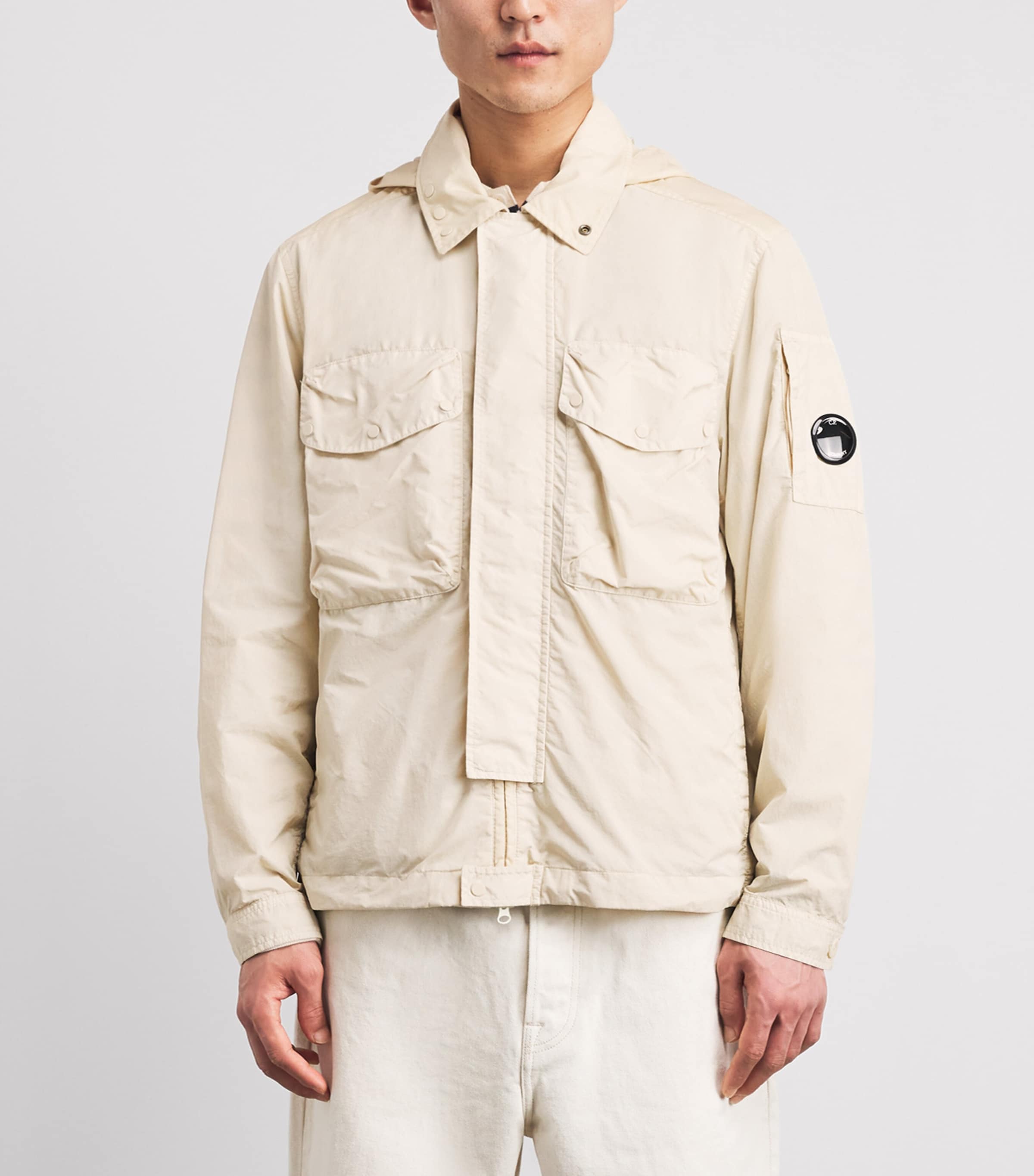 C.P. Company Mens Flatt Goggle Jacket Frozen Dew Image 4