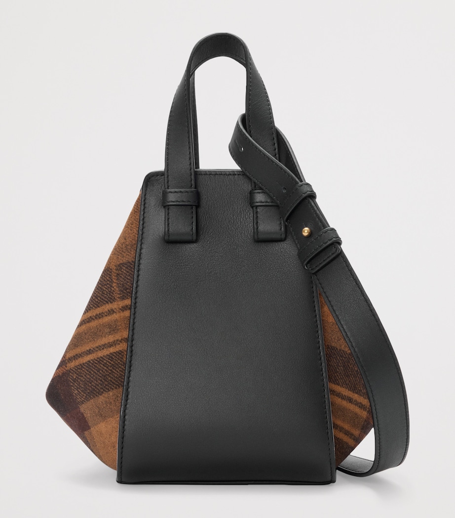 Compact Tartan Hammock Top-Handle Bag TAN BLACK Image 5