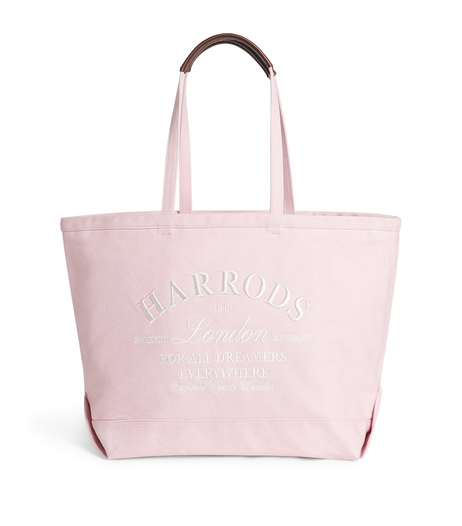 Large Embroidered Logo Tote Bag PINK Image 1