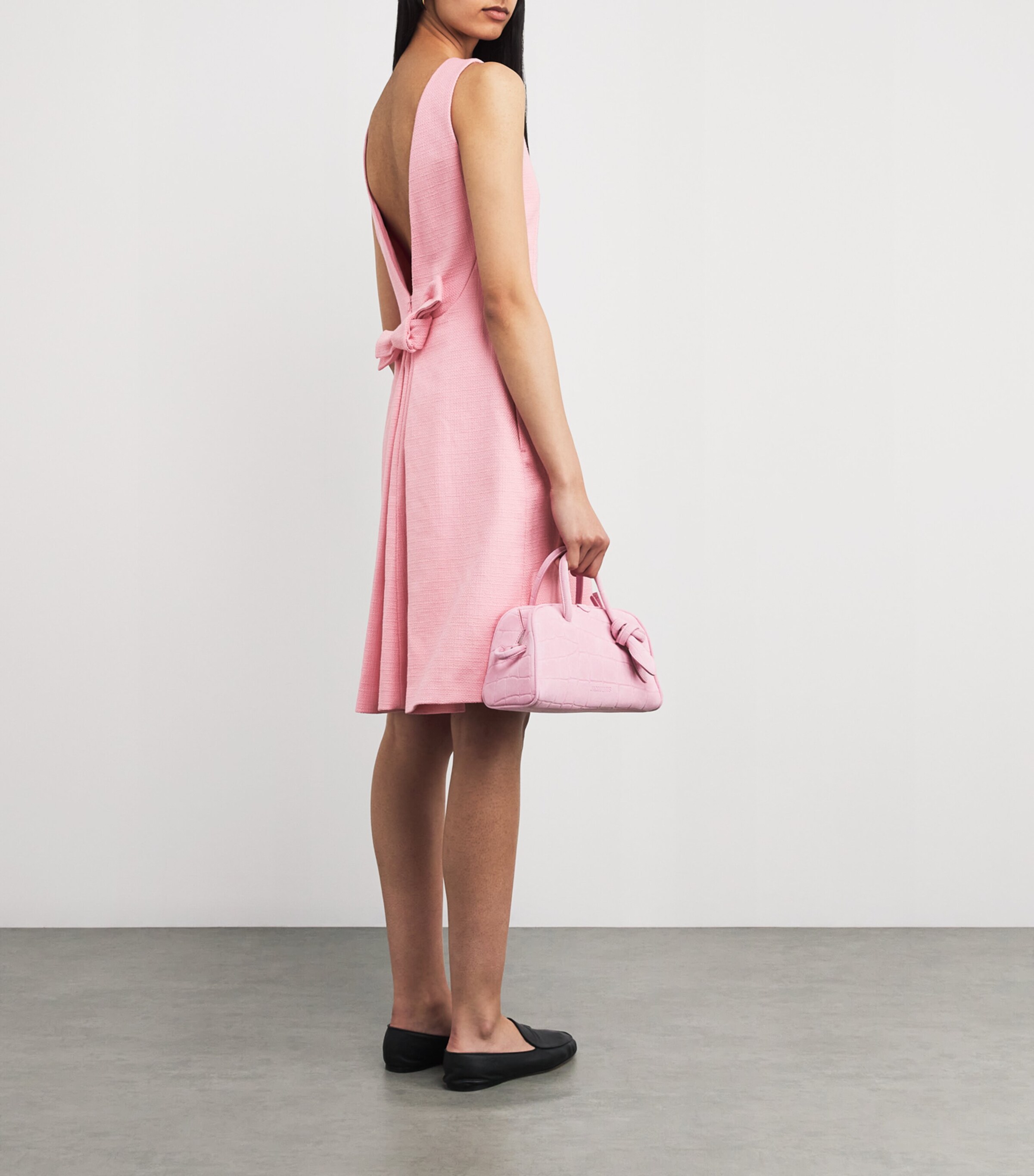 Weekend Max Mara Pink Bow-Detail Mini Dress | Harrods US