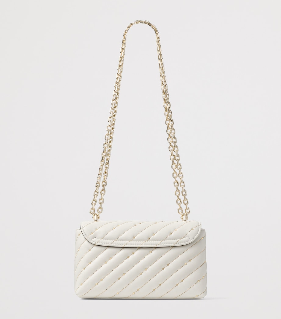 Jimmy Choo Curve Small Biker Leather Quilted Cross-Body Bag Latte/shiny Gold Image 3