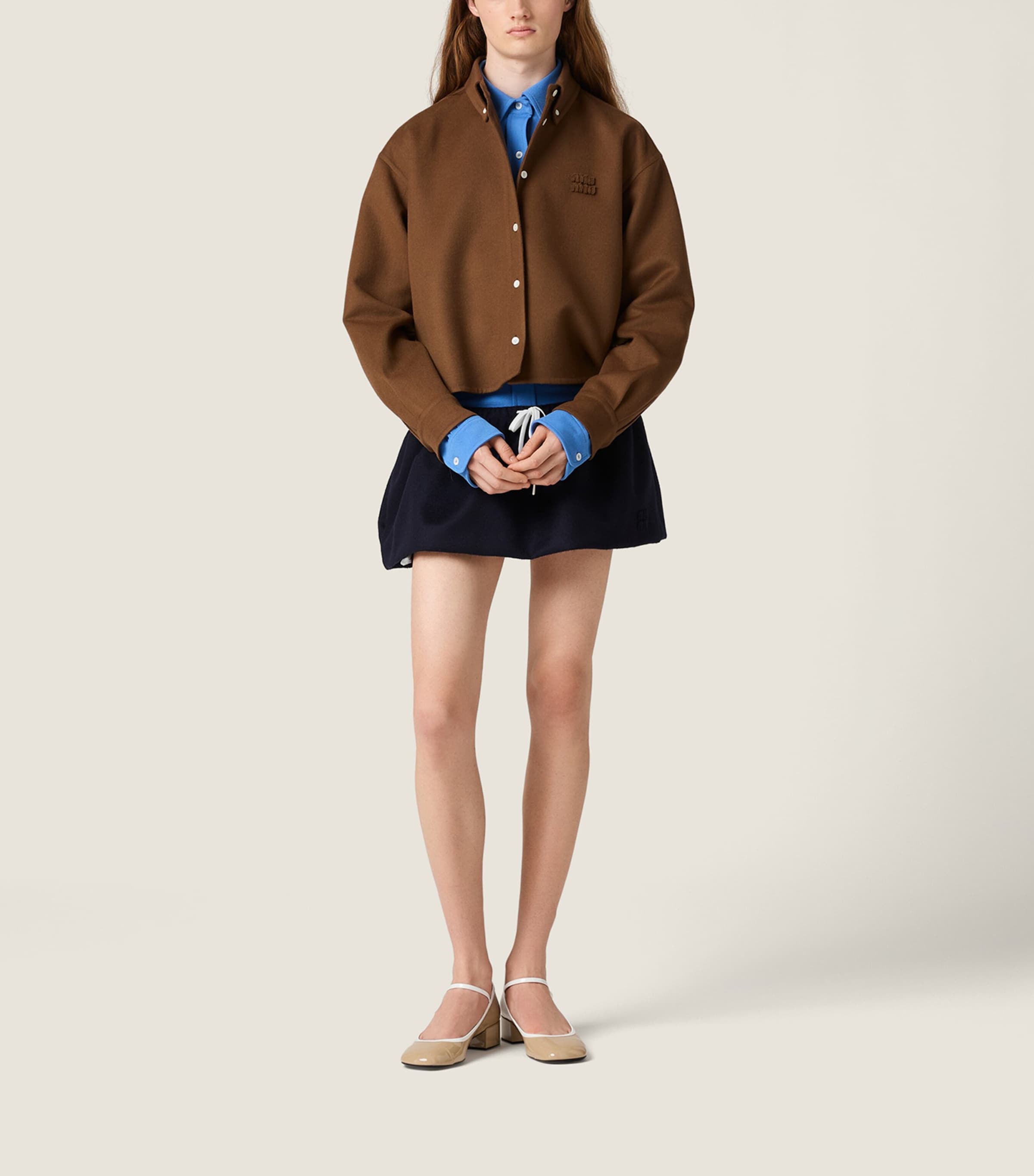 Wool-Cashmere Logo Shirt F0046 Image 2