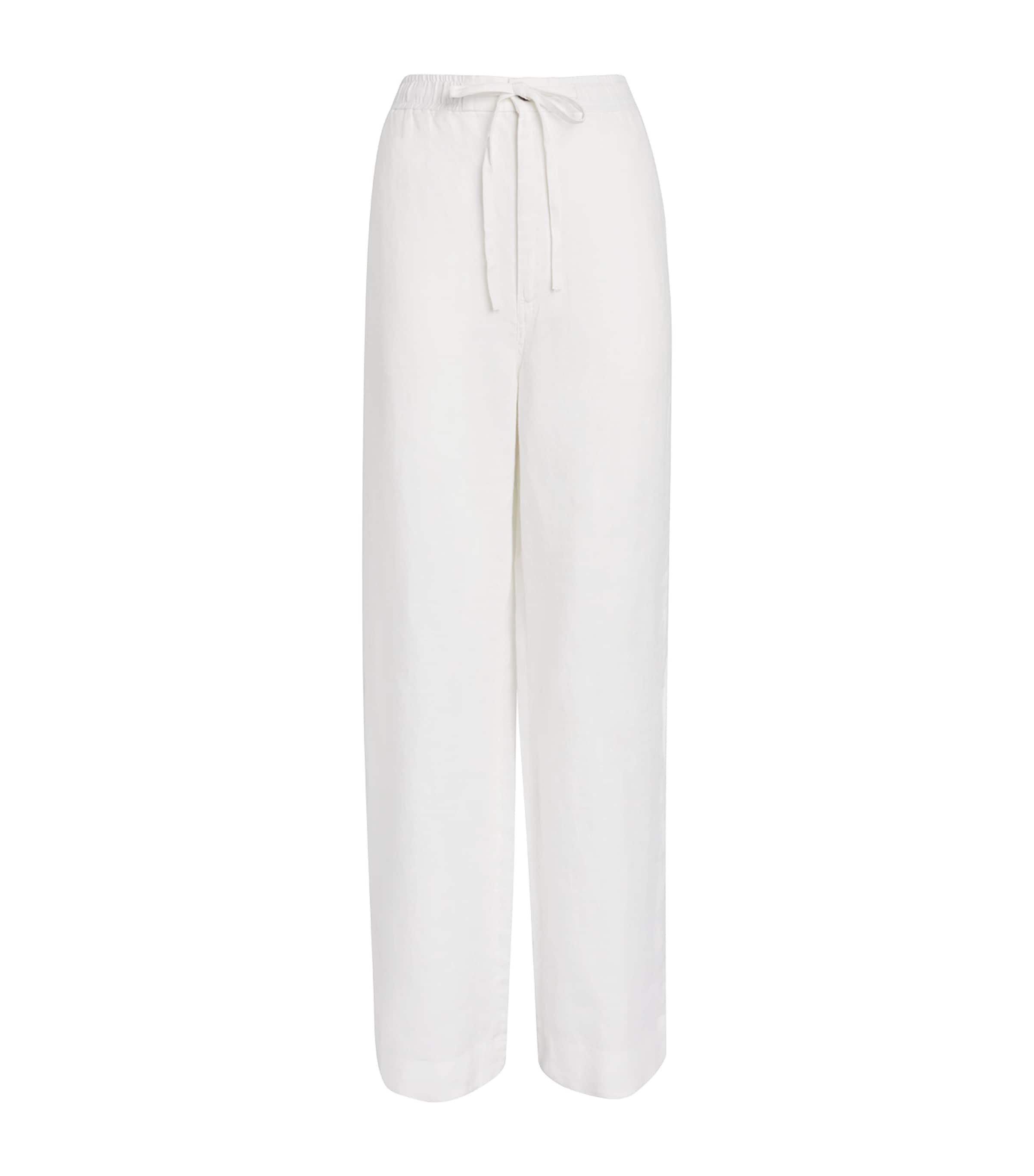 Polo Ralph Lauren Womens Linen Wide-Leg Trousers Nevis Image 1