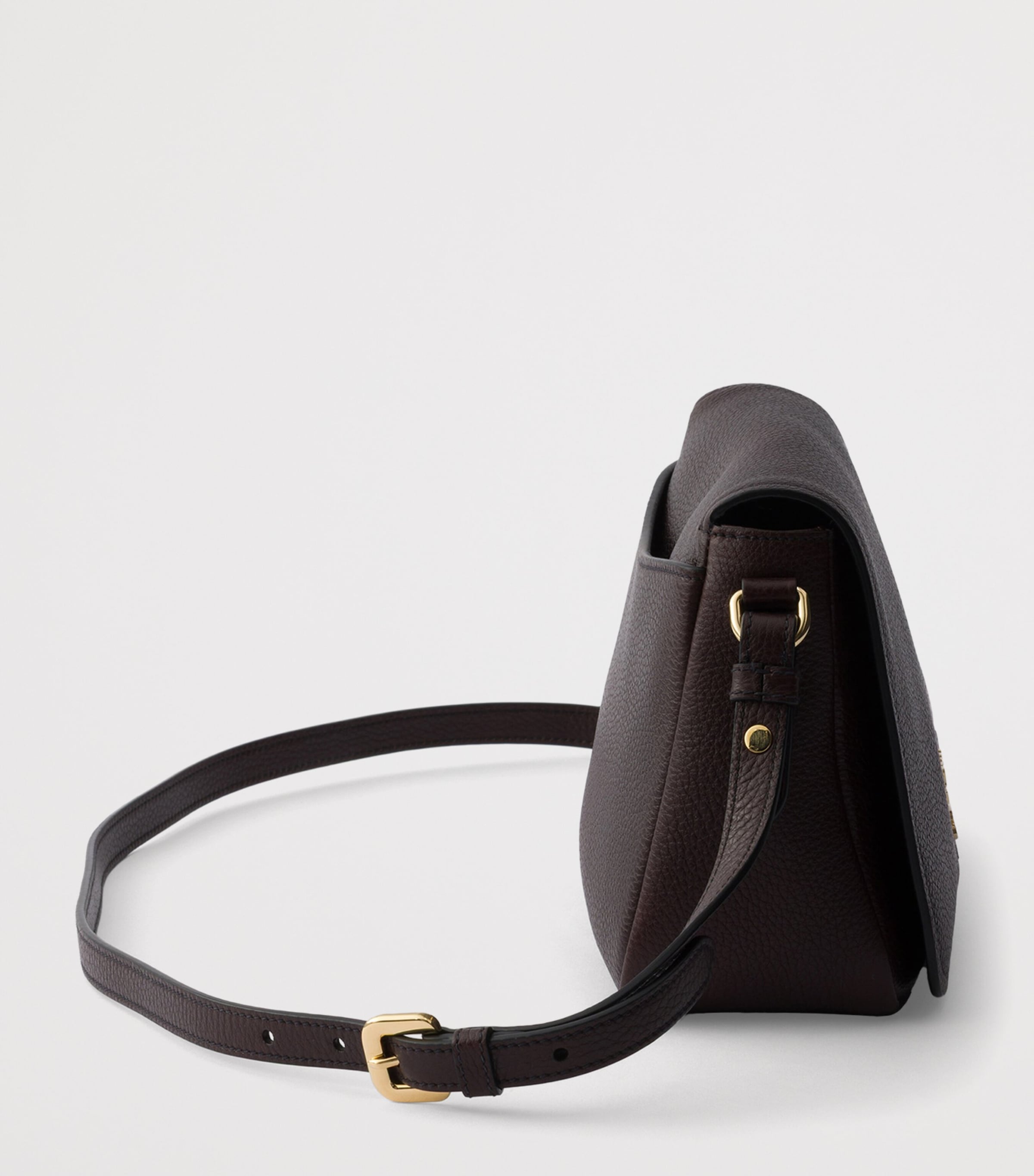Prada Leather Cross-Body Bag Brown Image 5