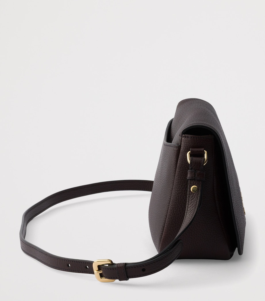 Prada Leather Cross-Body Bag Brown Image 5