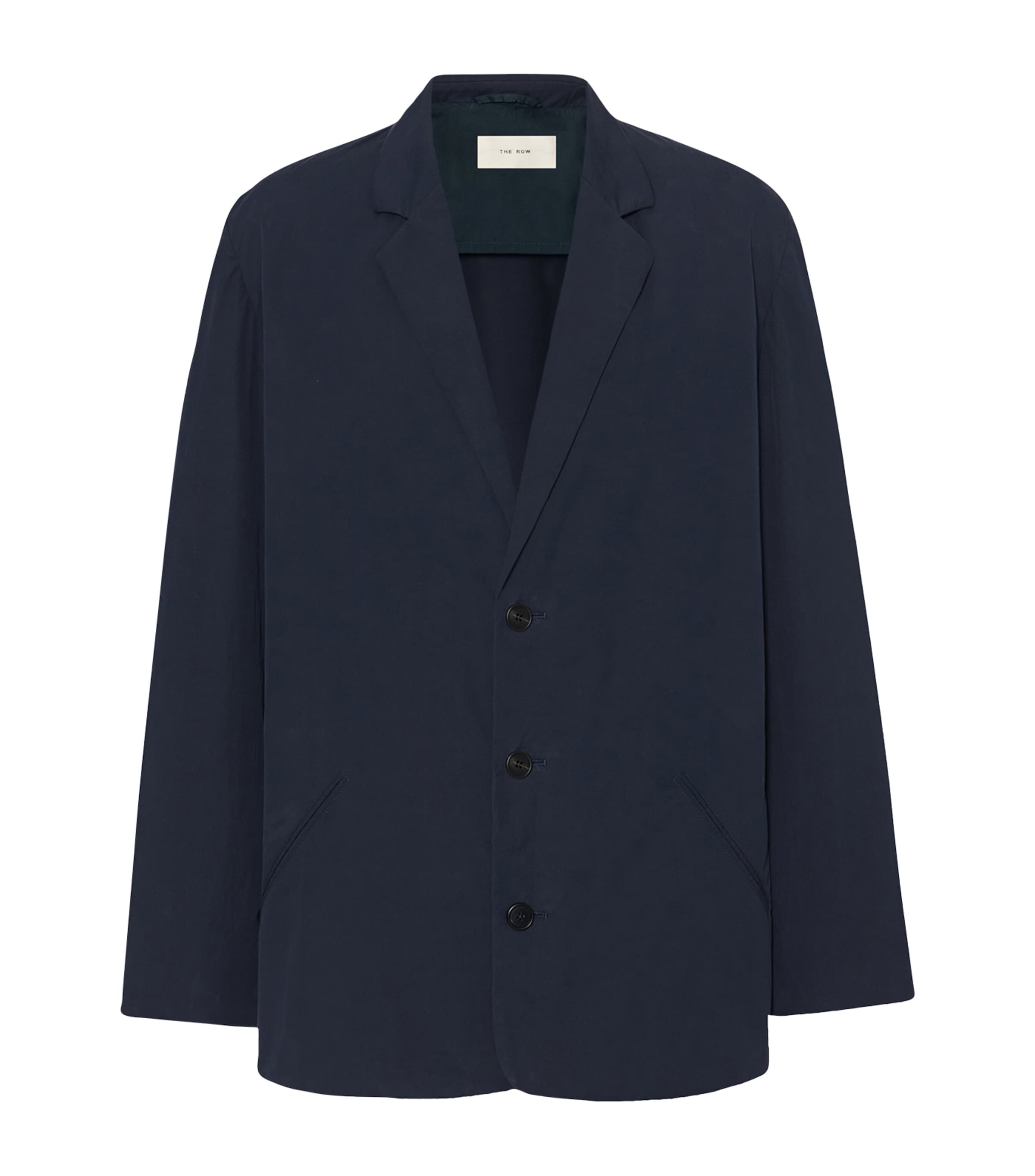 The Row Albert Cotton Blazer In Blue