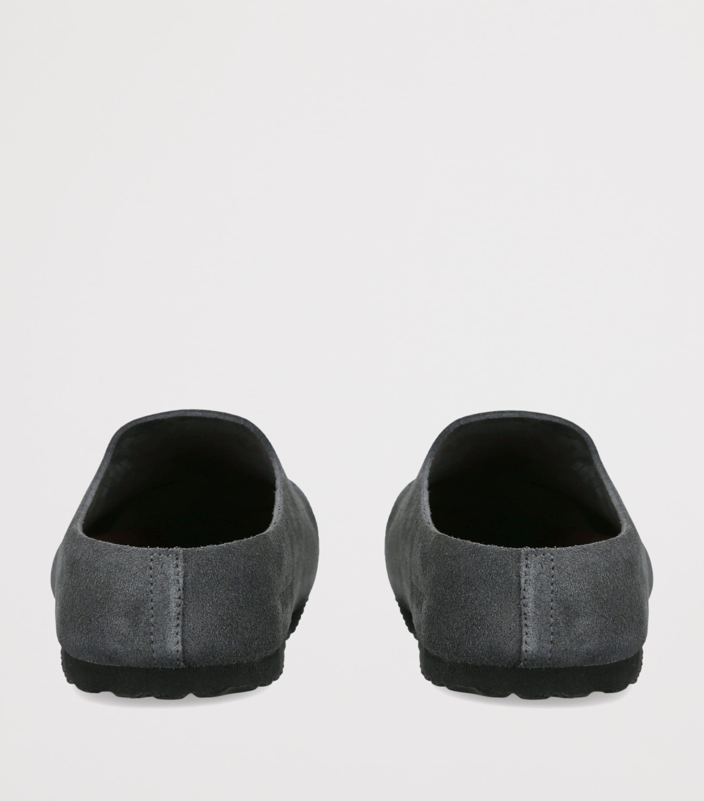 Birkenstock Suede Amsterdam Wrapped Clogs Grey Mid Image 2