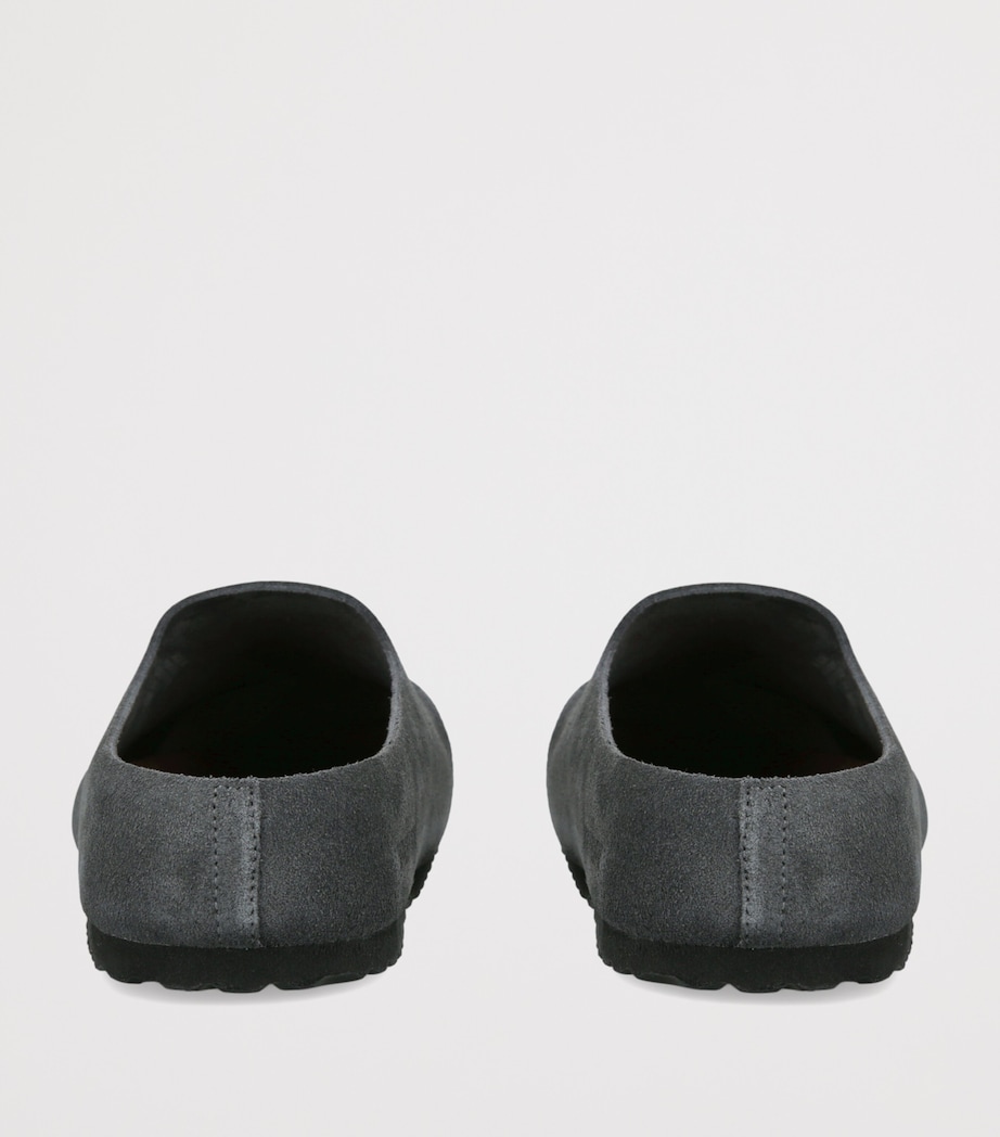 Birkenstock Suede Amsterdam Wrapped Clogs Grey Mid Image 2