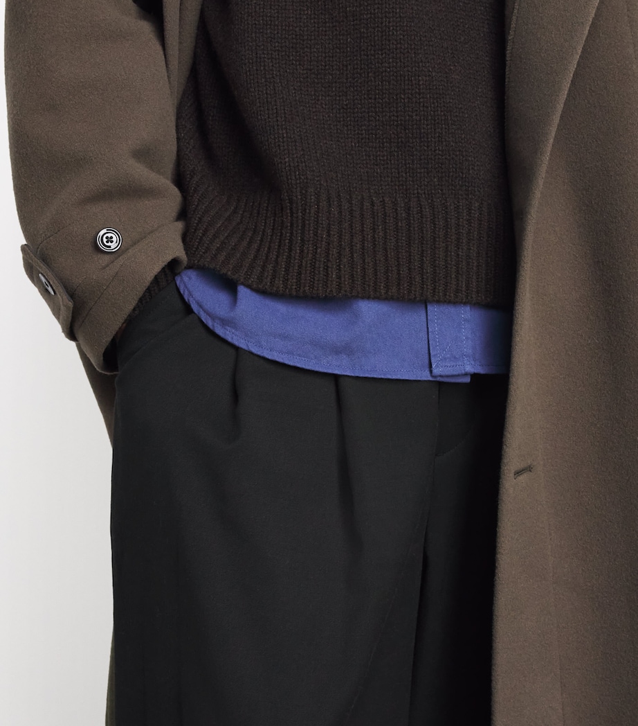 System Mens Double-Pleated Trousers Black Image 3