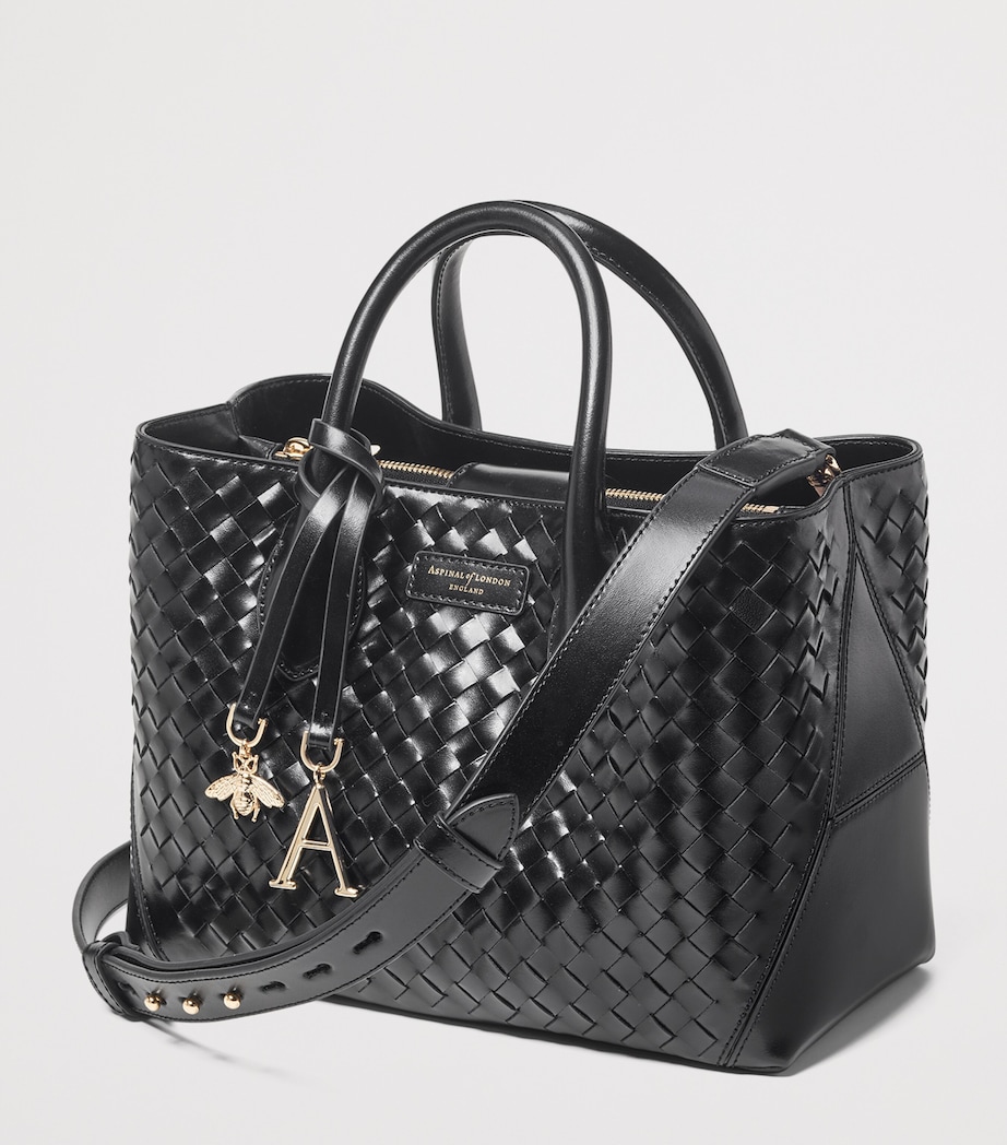 Midi Leather London Tote Bag BLACK Image 3