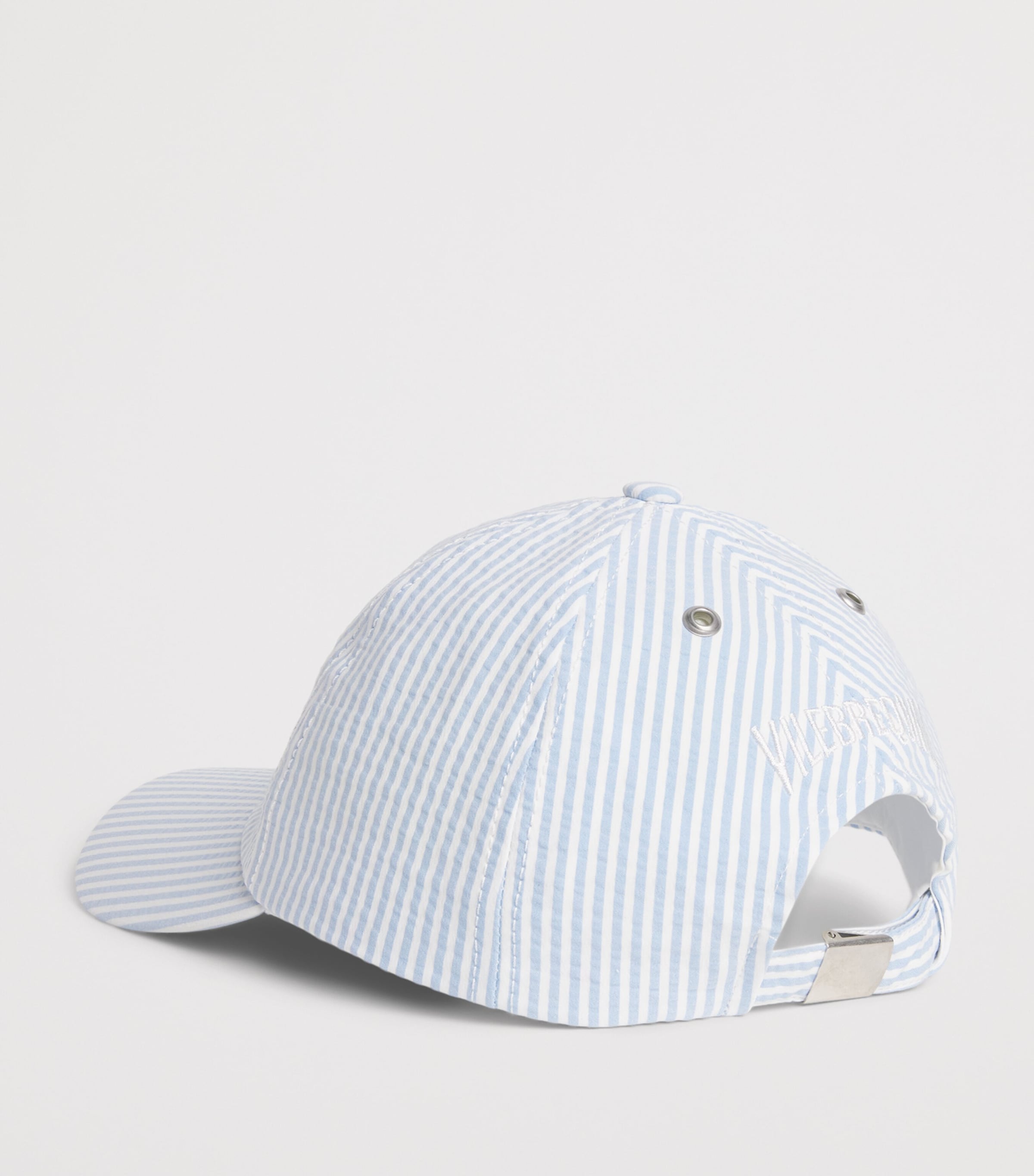 Vilebrequin Seersucker Stripe Turtle Baseball Cap Cloudy Image 3