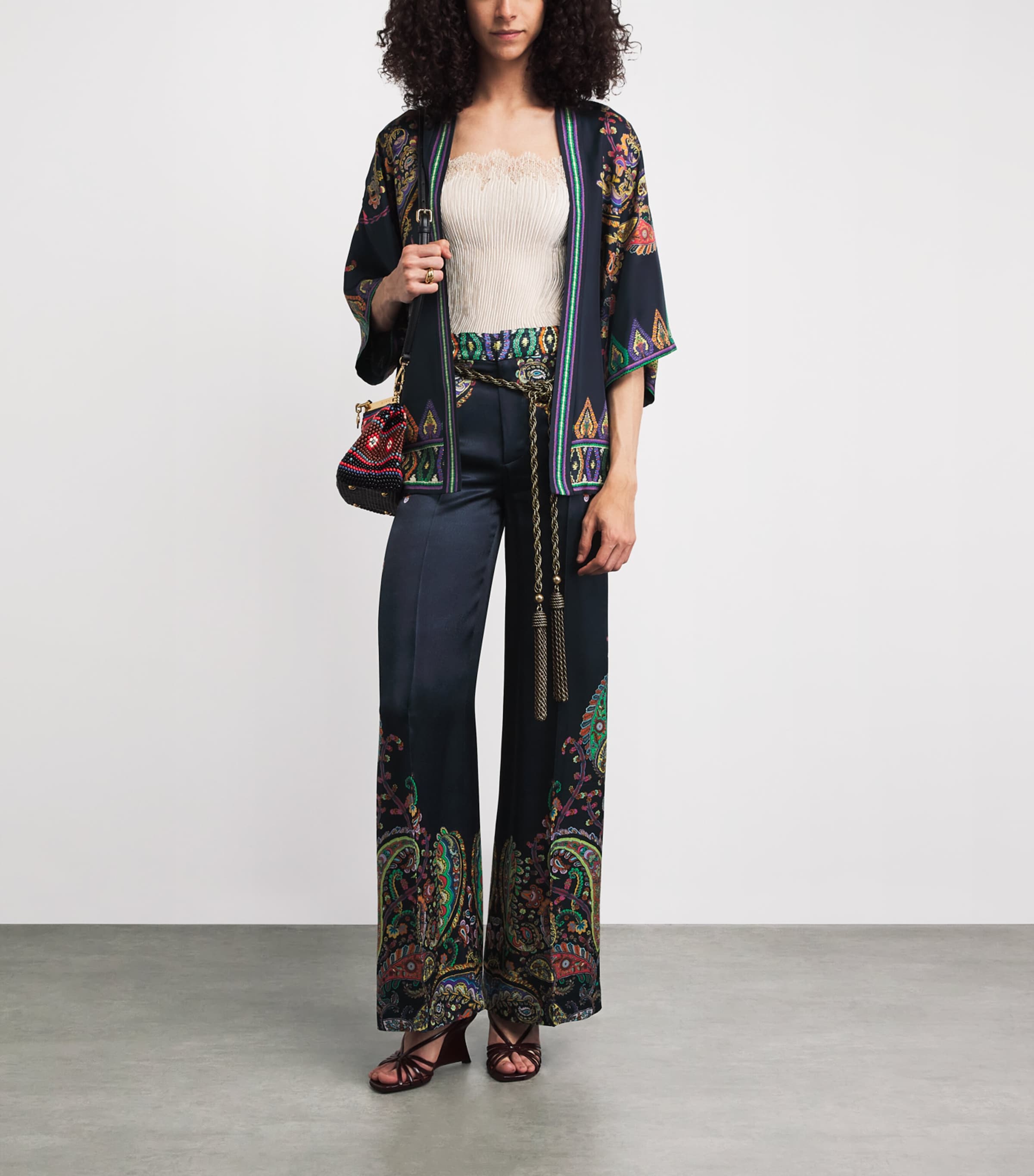 Etro Womens Silk Paisley Kesa Jacket Prnt On Bl Bse Image 2