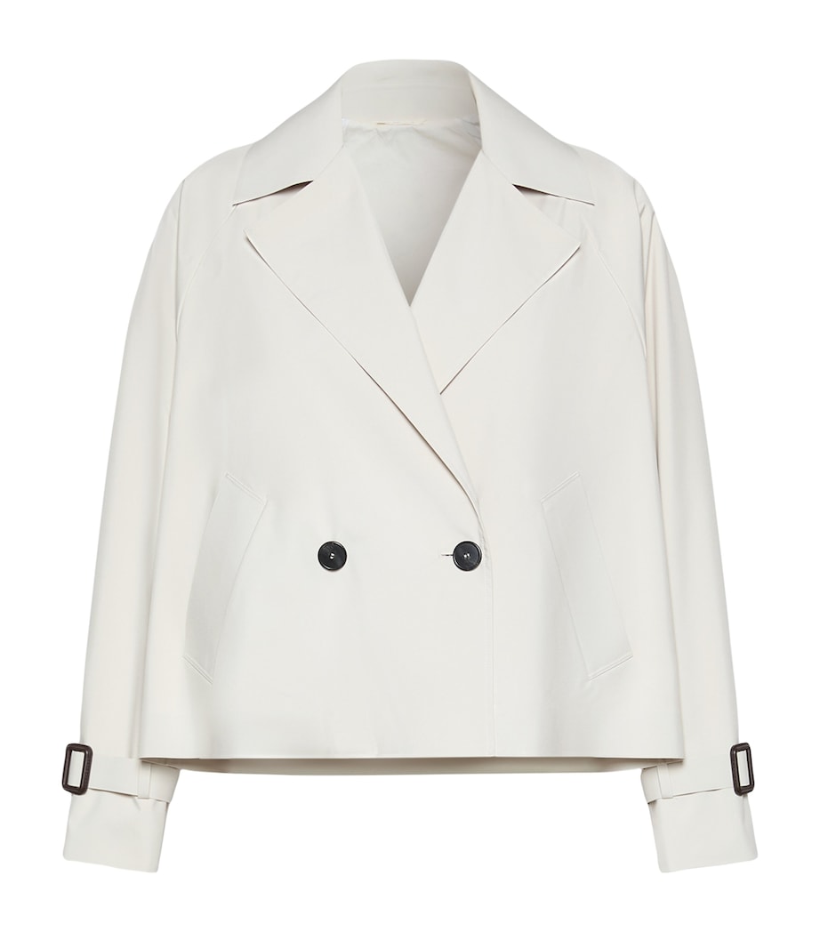 Weekend Max Mara Womens Cropped Trench Jacket Ivory Image 1