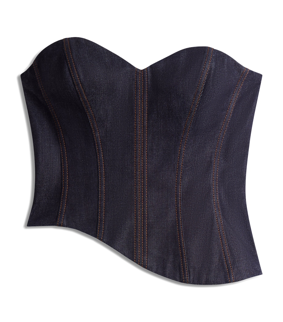 Schiaparelli Womens Denim Wave Bustier Blue Image 1