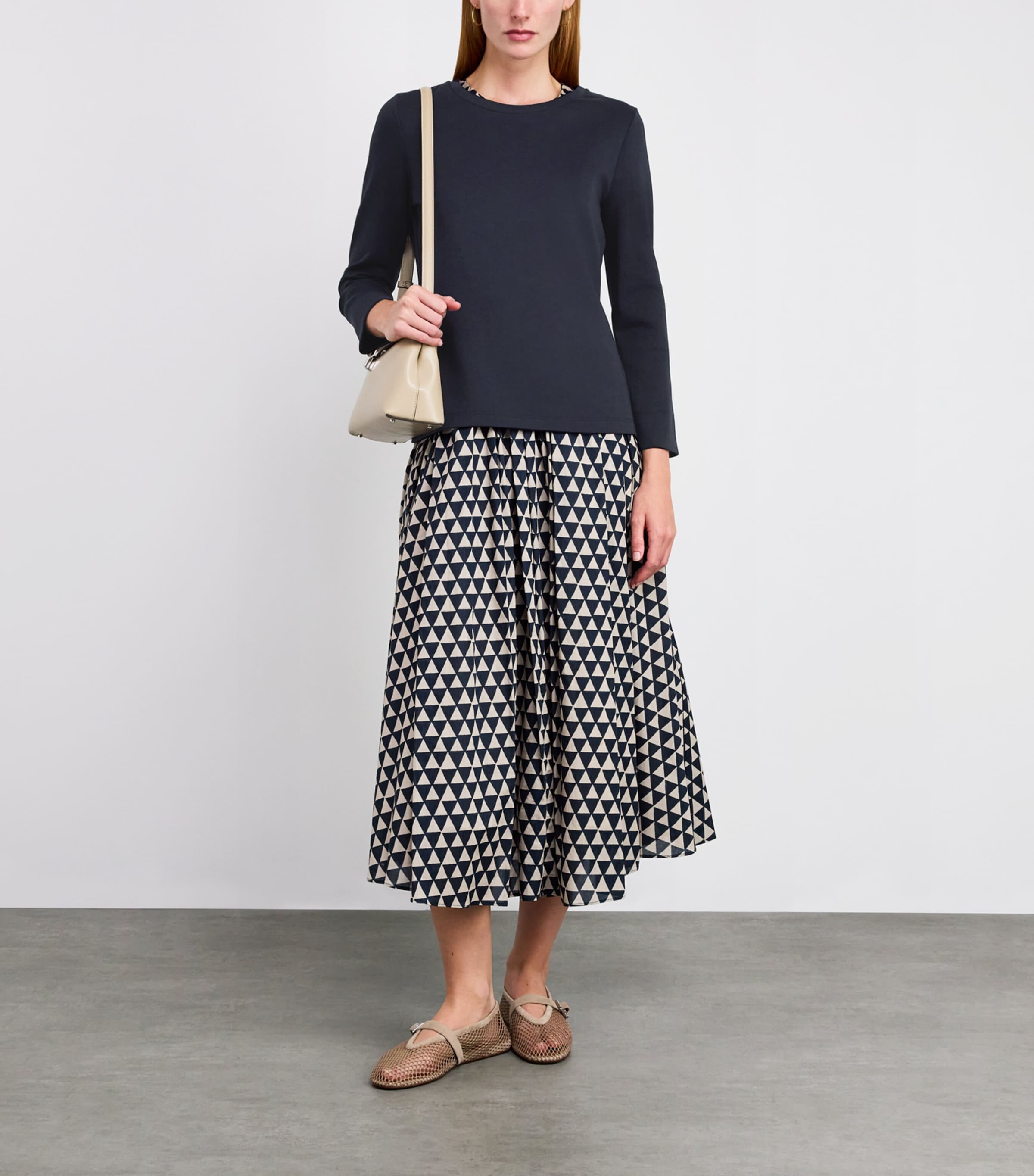 Cotton-Blend Long-Sleeve T-Shirt ULTRAMARINE Image 2