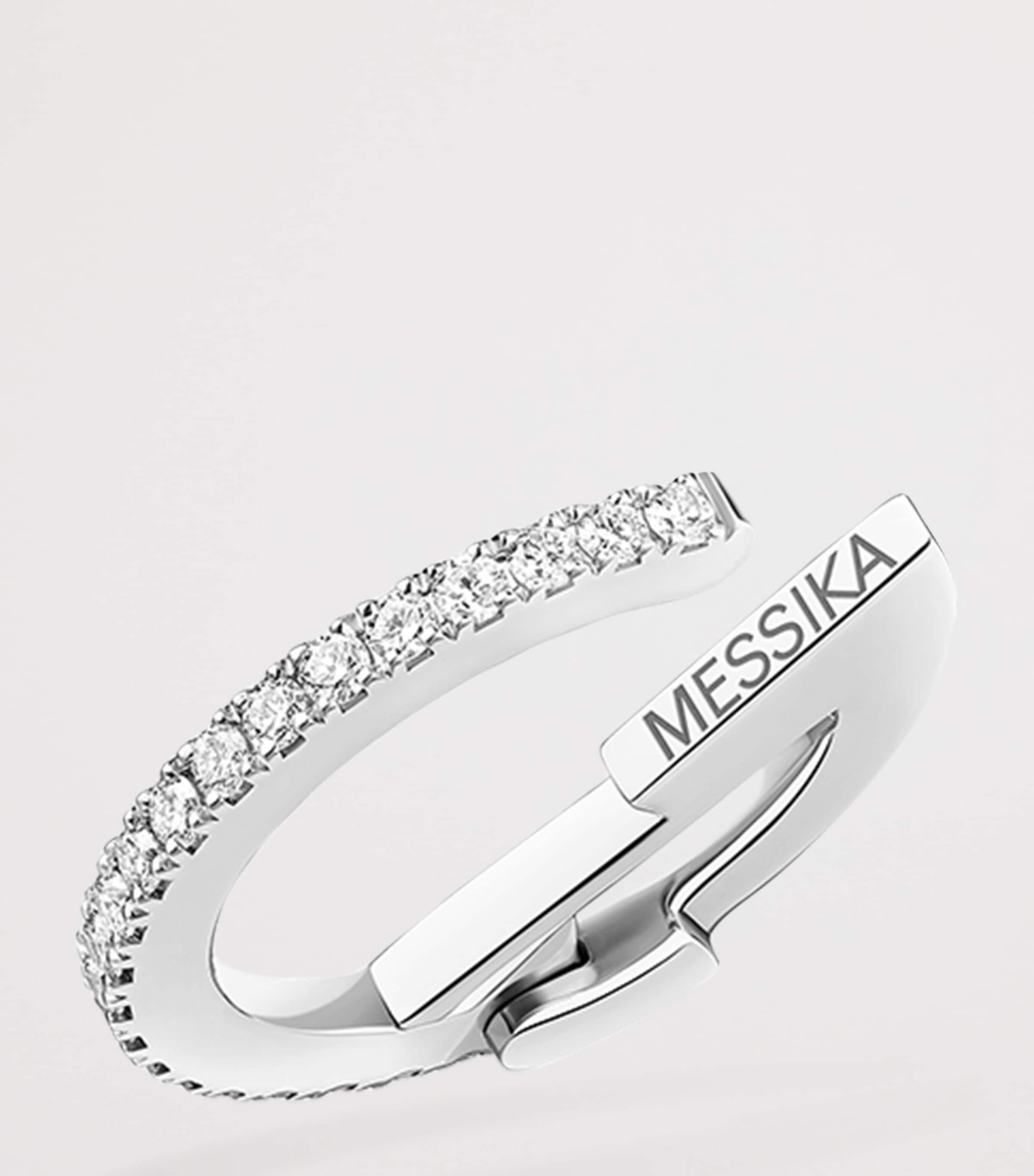 Messika Gatsby White Gold and Diamond Ear Cuff (0.14ct) White Gold Image 3