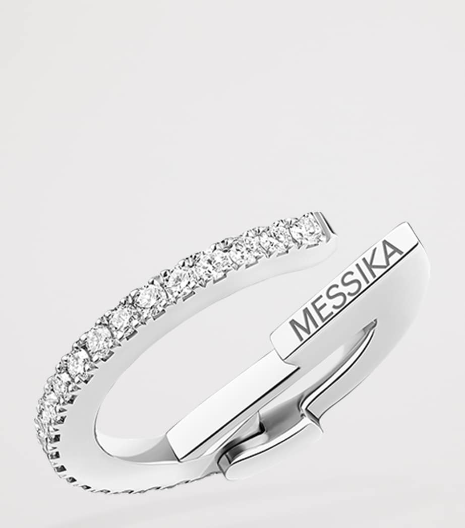 Messika Gatsby White Gold and Diamond Ear Cuff (0.14ct) White Gold Image 3