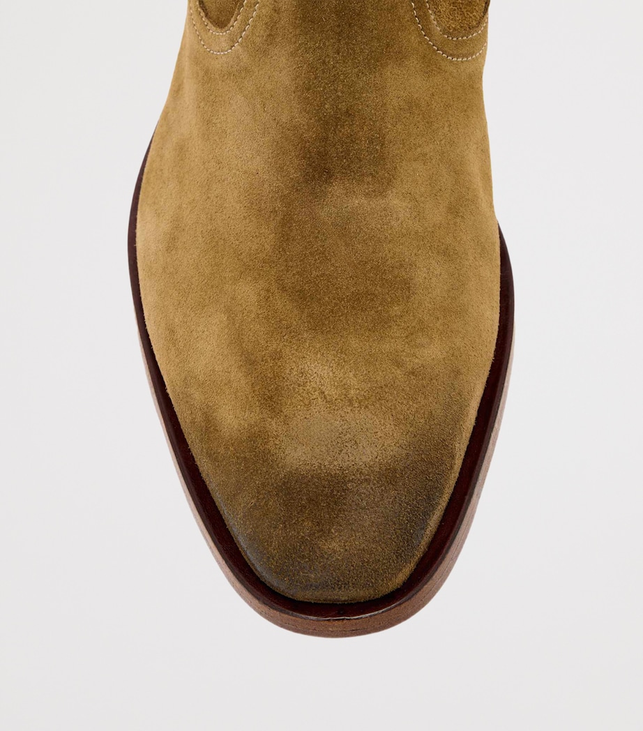 AllSaints Suede Jura Ankle Boots Tobacco Brown Image 4