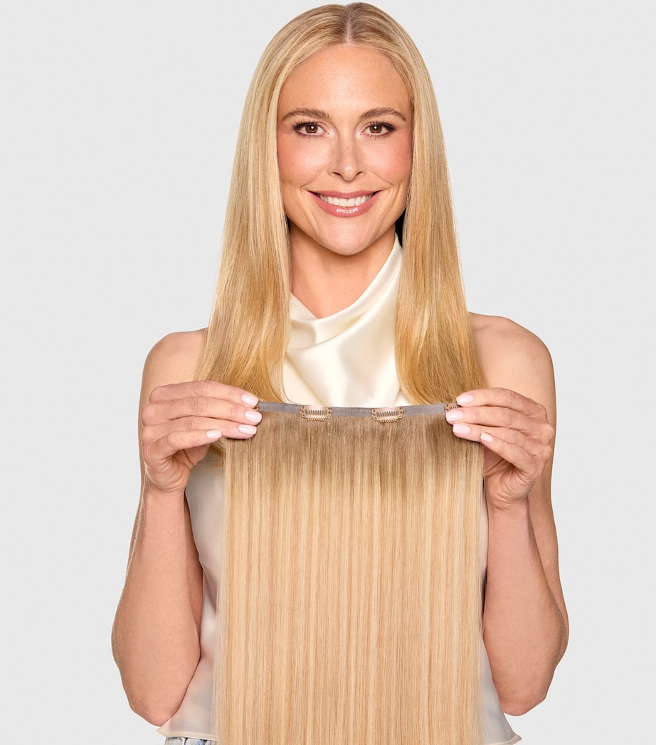 Beauty Works x Huda BARELY THERE Mix & Match Volumiser Clip-In Hair Extensions (20") ICED BLONDE Image 4