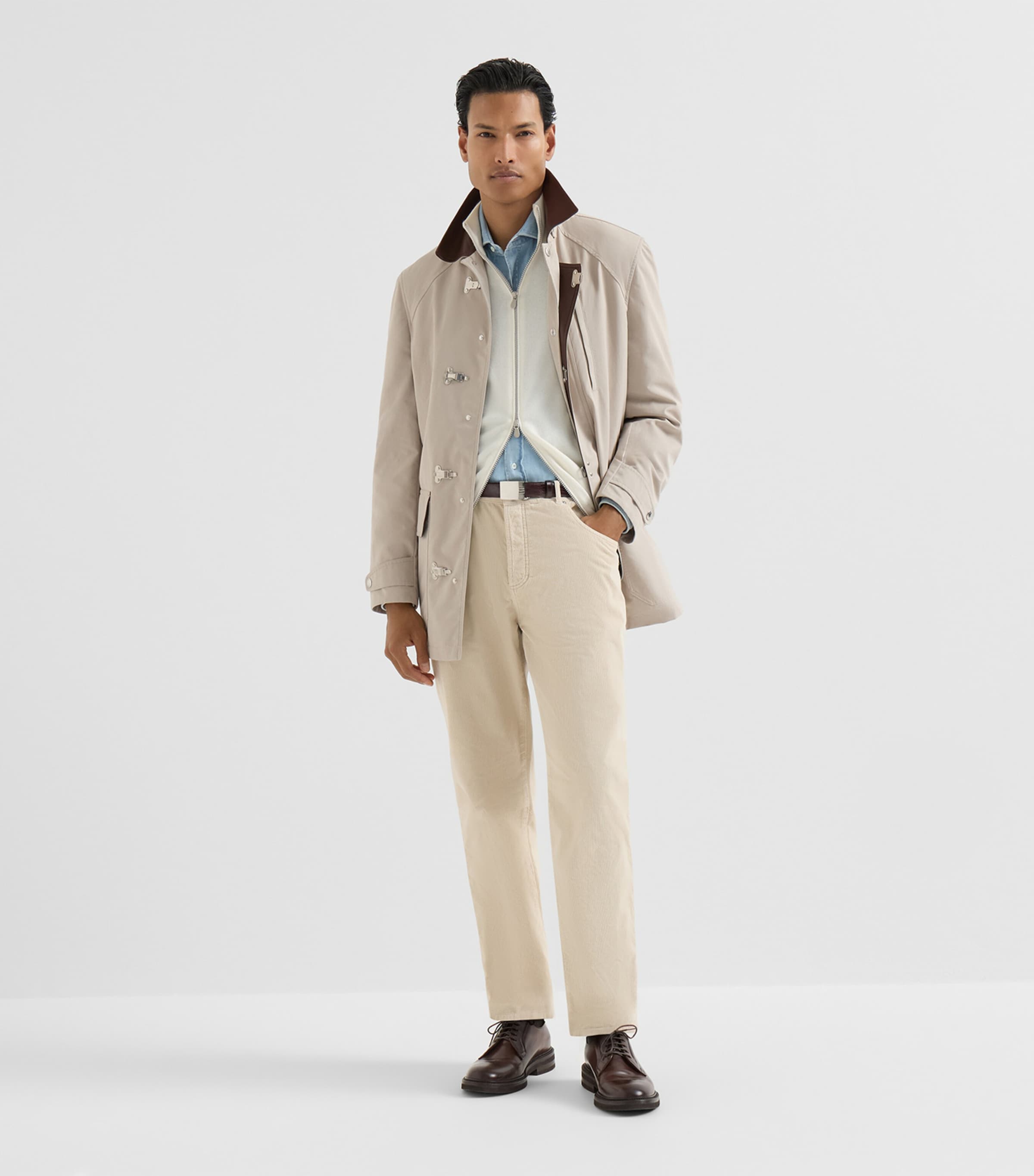 Brunello Cucinelli Mens Cashmere Zip-Up Cardigan Image 2