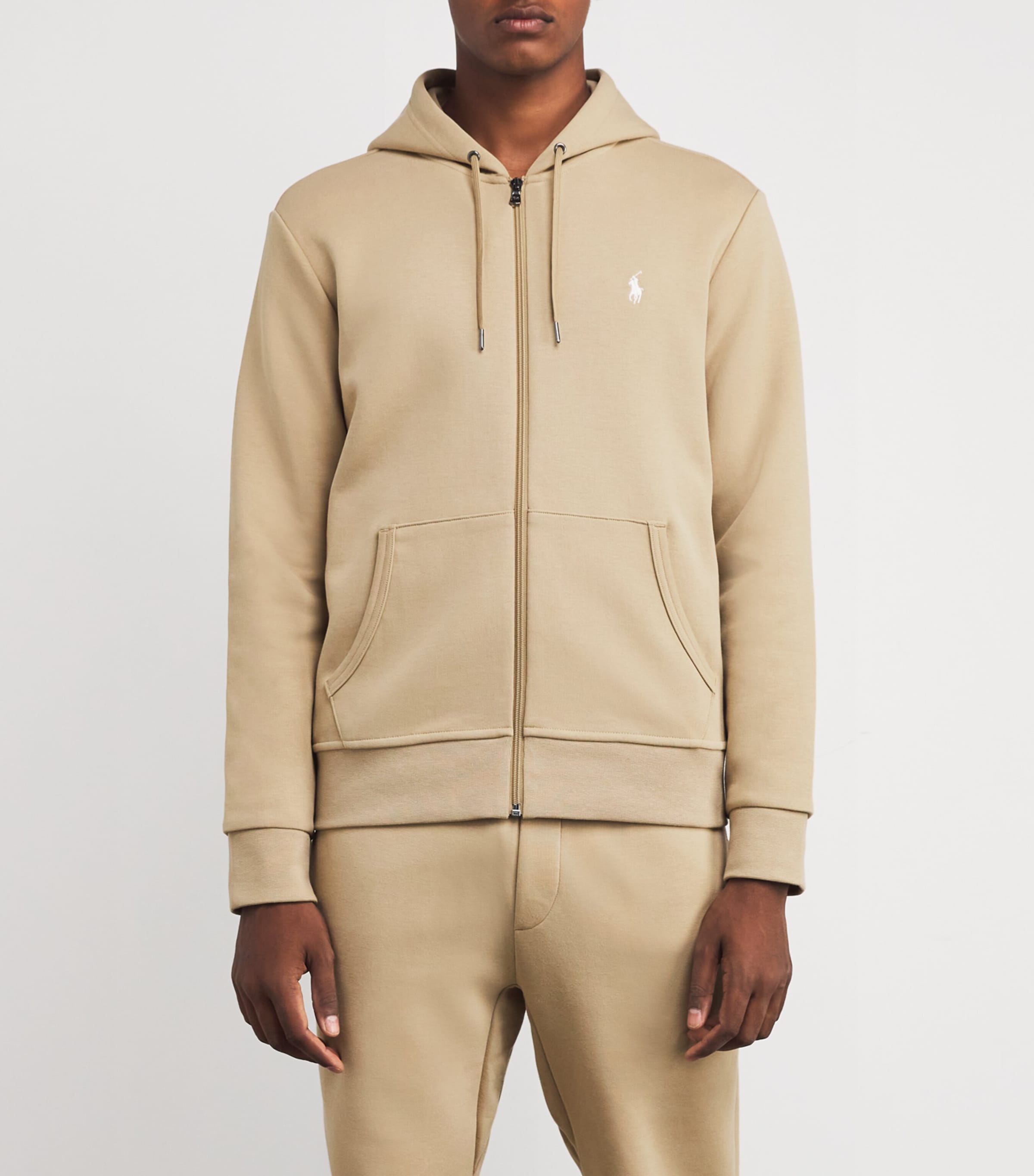 Polo Ralph Lauren Beige Polo Pony Zip-Up Hoodie | Harrods US