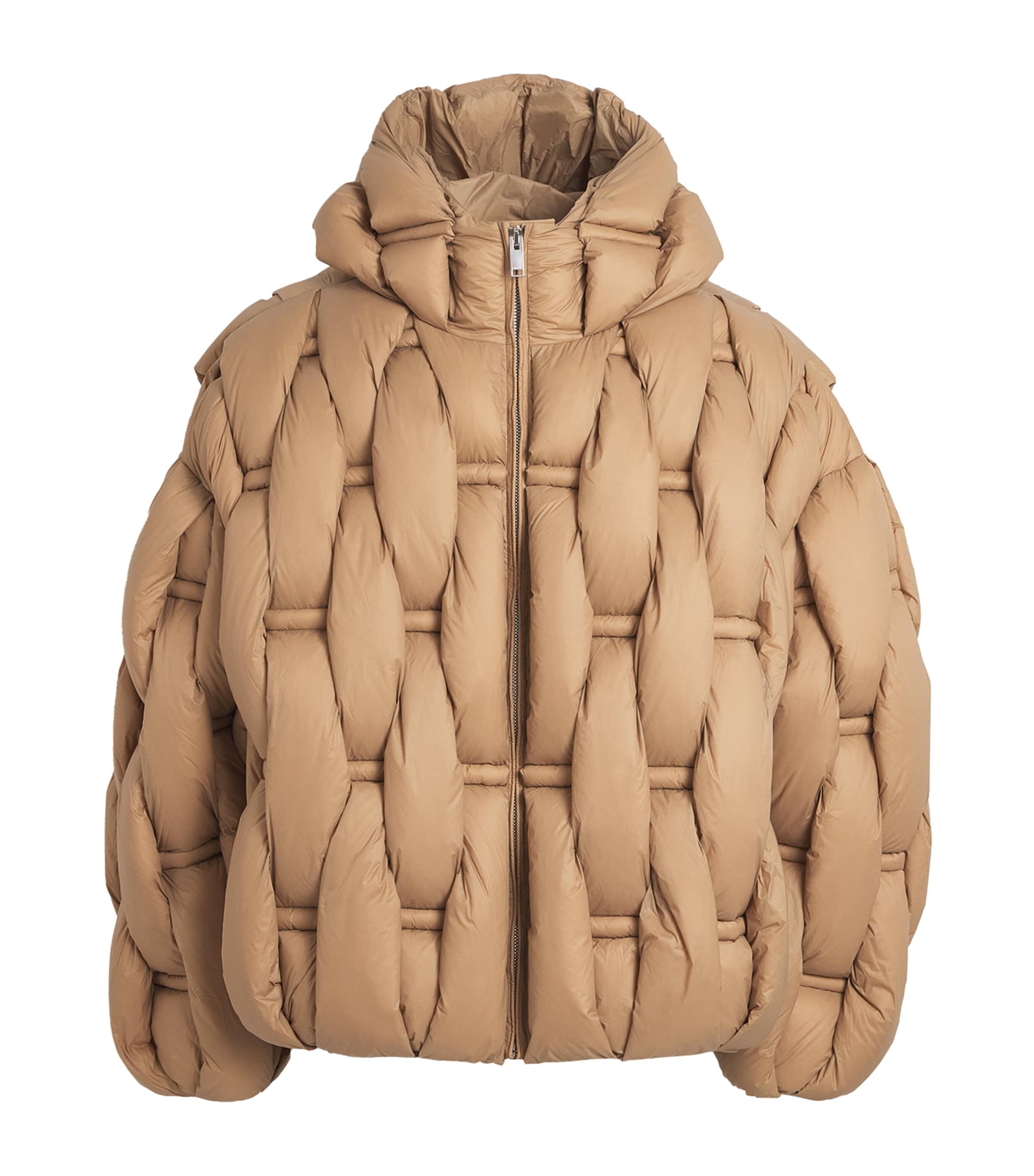 3D Down-Filled Woven Puffer Jacket CARAMEL Image 1