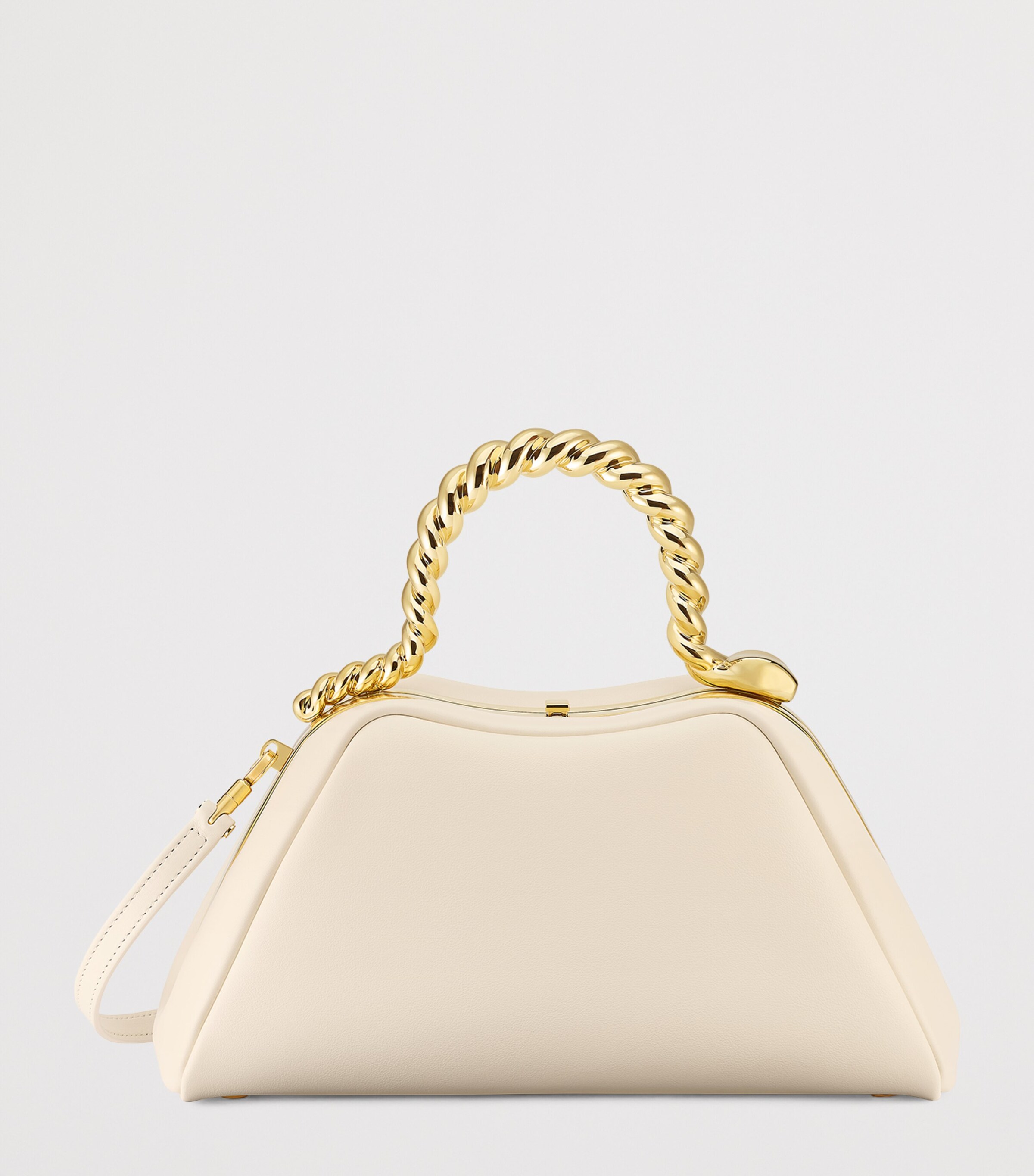 x Geraldine Guyot Small Calfskin Serpentine Top-Handle Bag IVORY Image 4