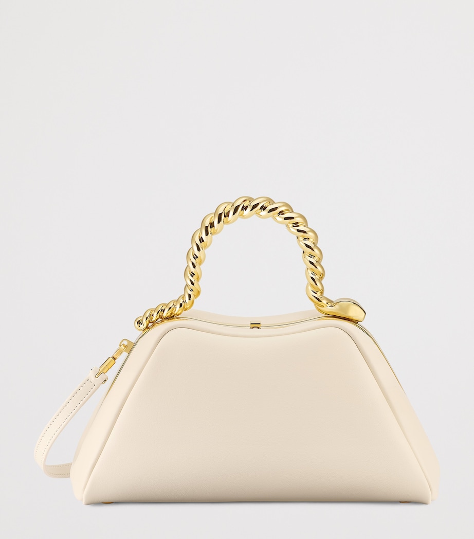 x Geraldine Guyot Small Calfskin Serpentine Top-Handle Bag IVORY Image 4