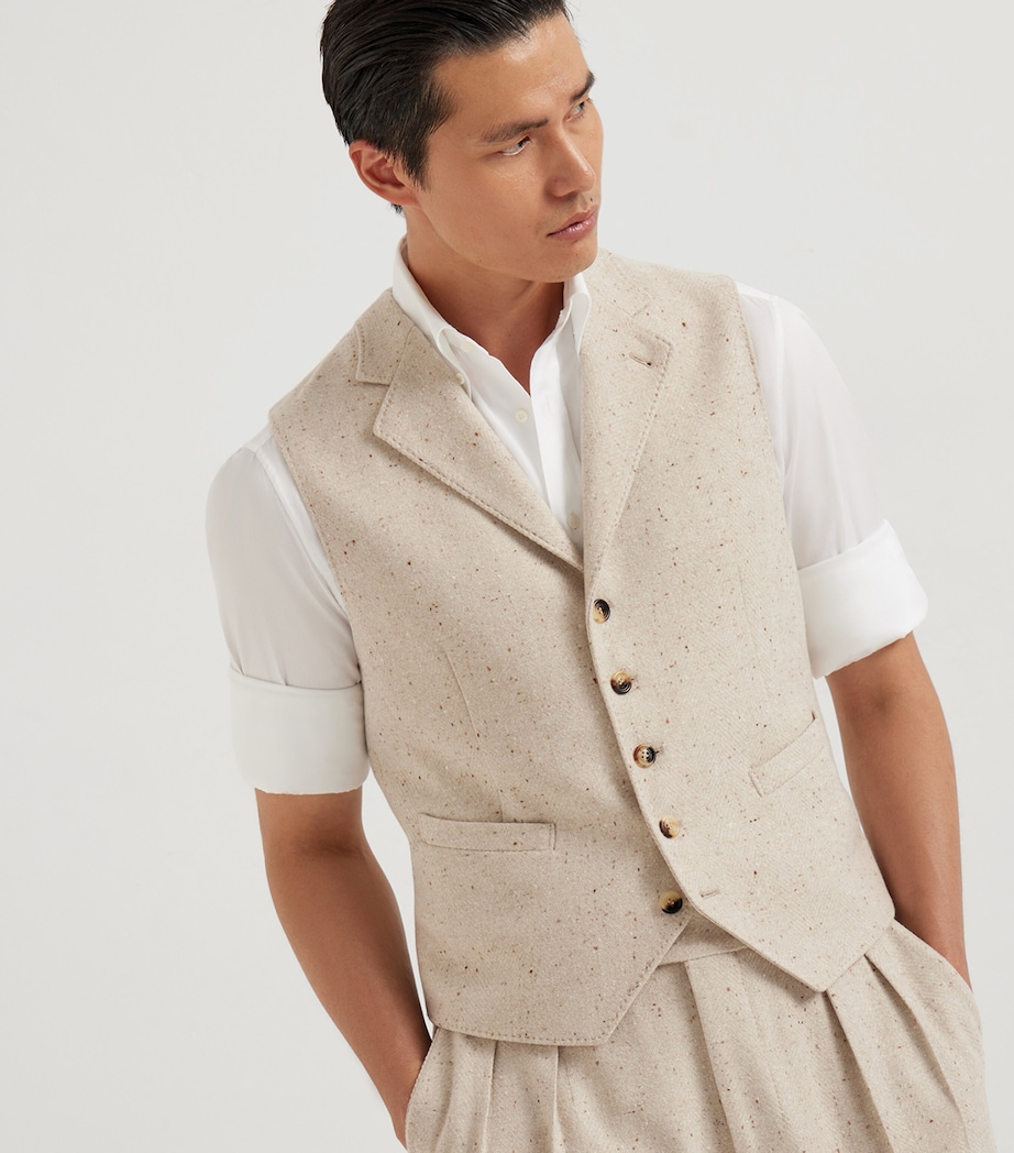 Wool-Cashmere Flecked Waistcoat C005 Image 2