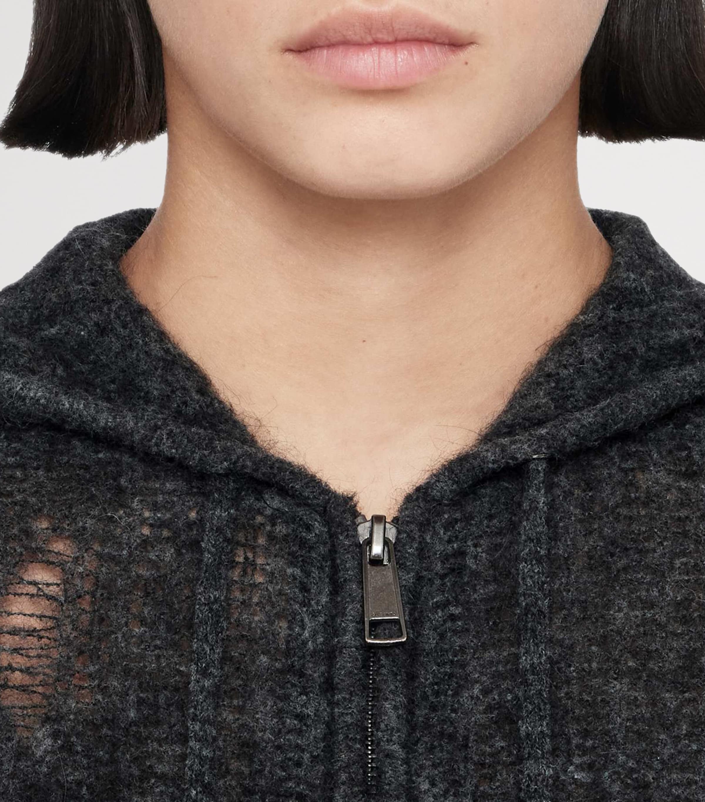 AllSaints Womens Mabel Hoodie Charcoal Grey Image 5