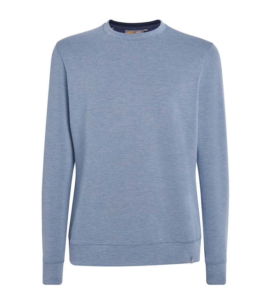 KJUS Mens Essentials Sweater Vpor Blu/atlanta Blu Image 1